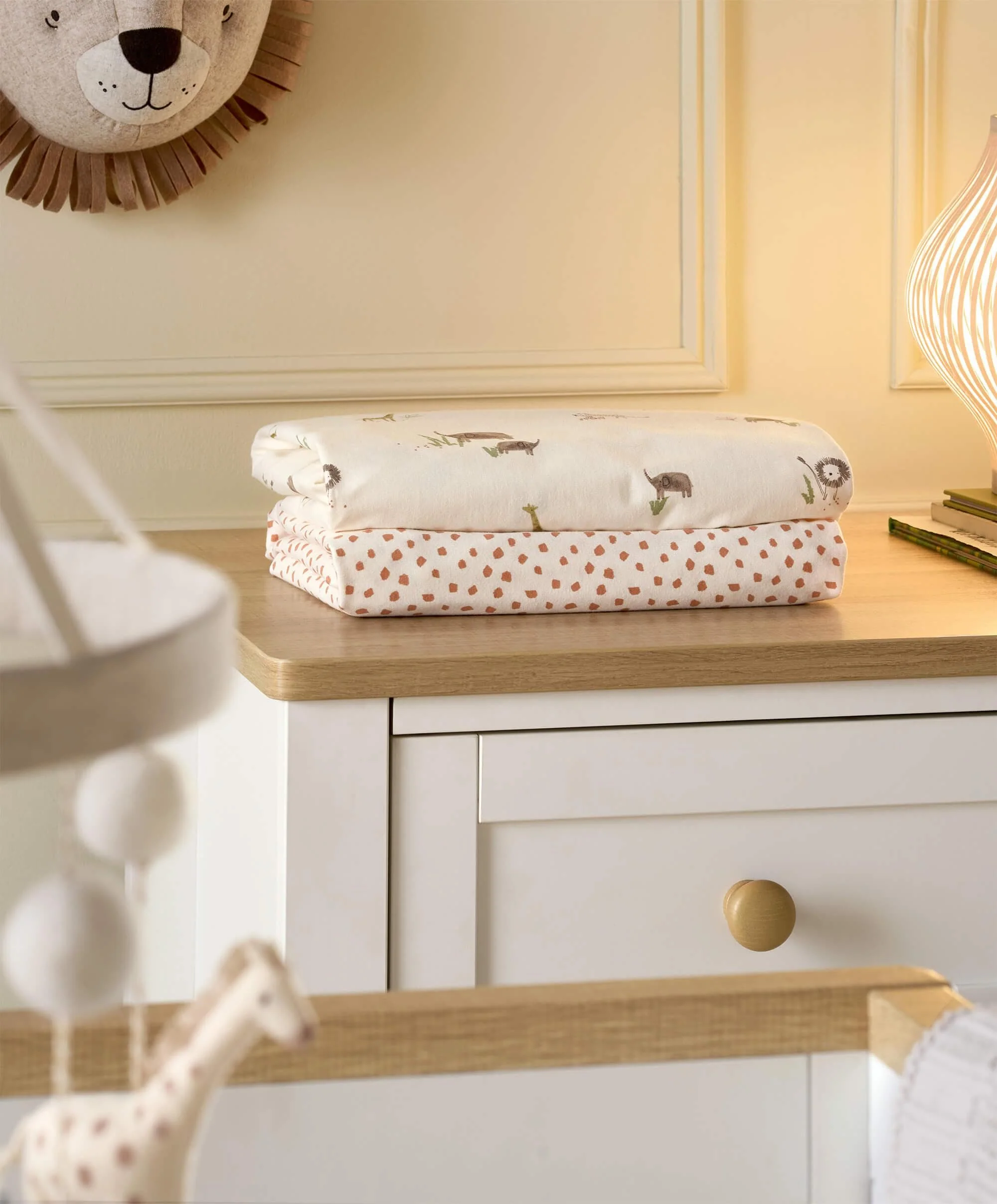 Cotbed Fitted Sheets (2 Pack) - Jungle - Image 2