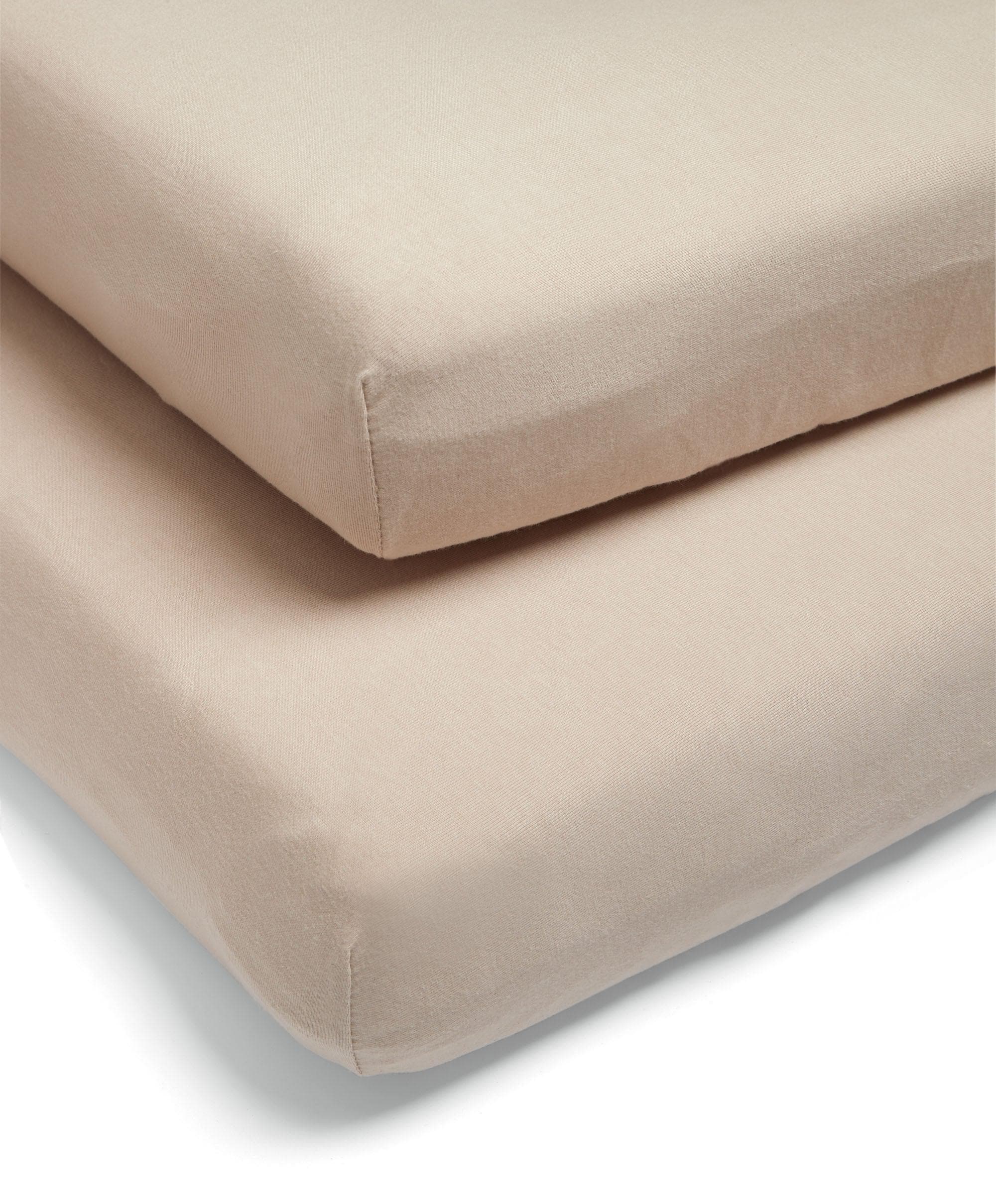 Cotbed Fitted Sheets (2 pack) Mocha - Welcome to the World Duckling - Image 2