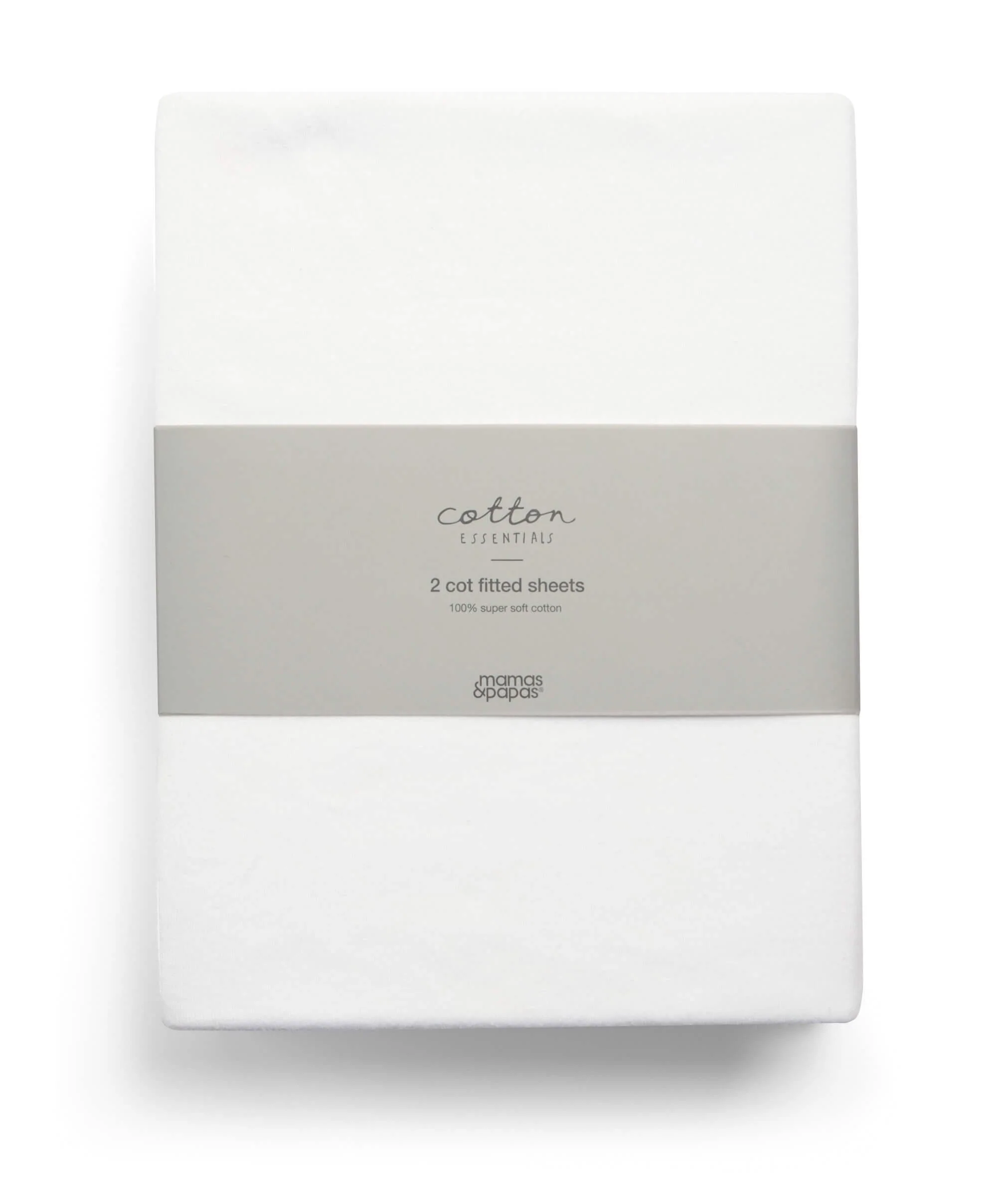 Cot Fitted Sheets (2 Pack) - White - Image 2