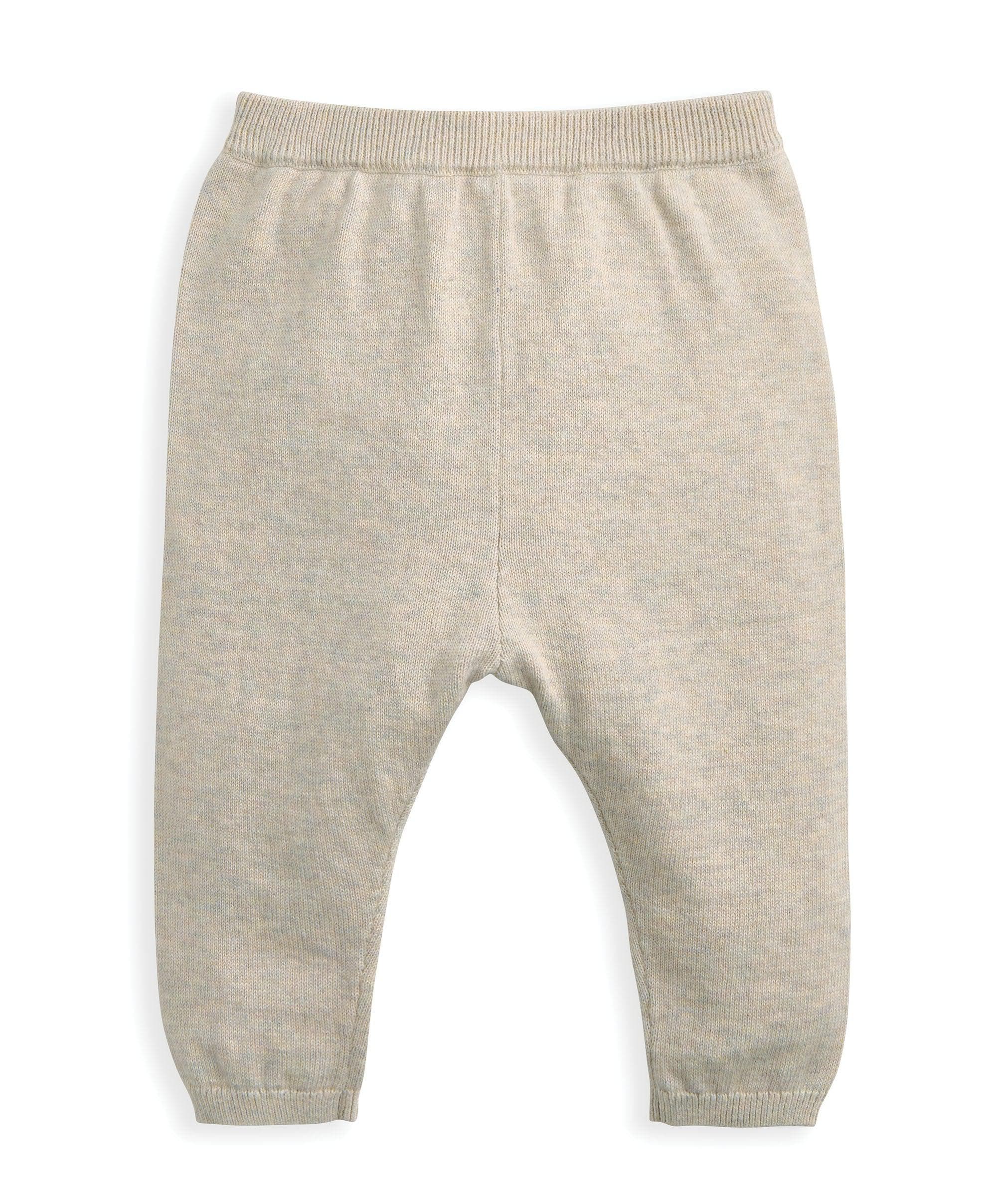 Oatmeal Knit Polo Bodysuit & Bottoms Set (2 Pieces) - Image 3