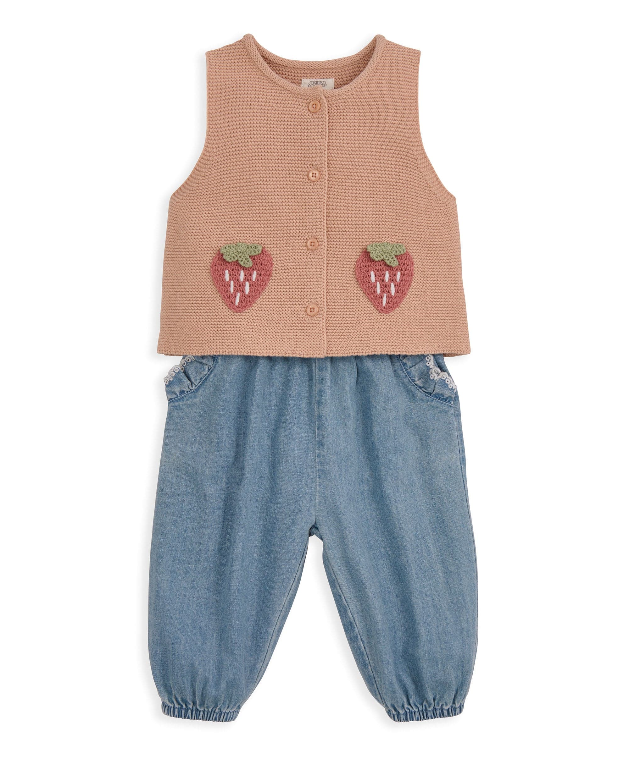 Knitted Waistcoat and Denim Trousers - Image 4