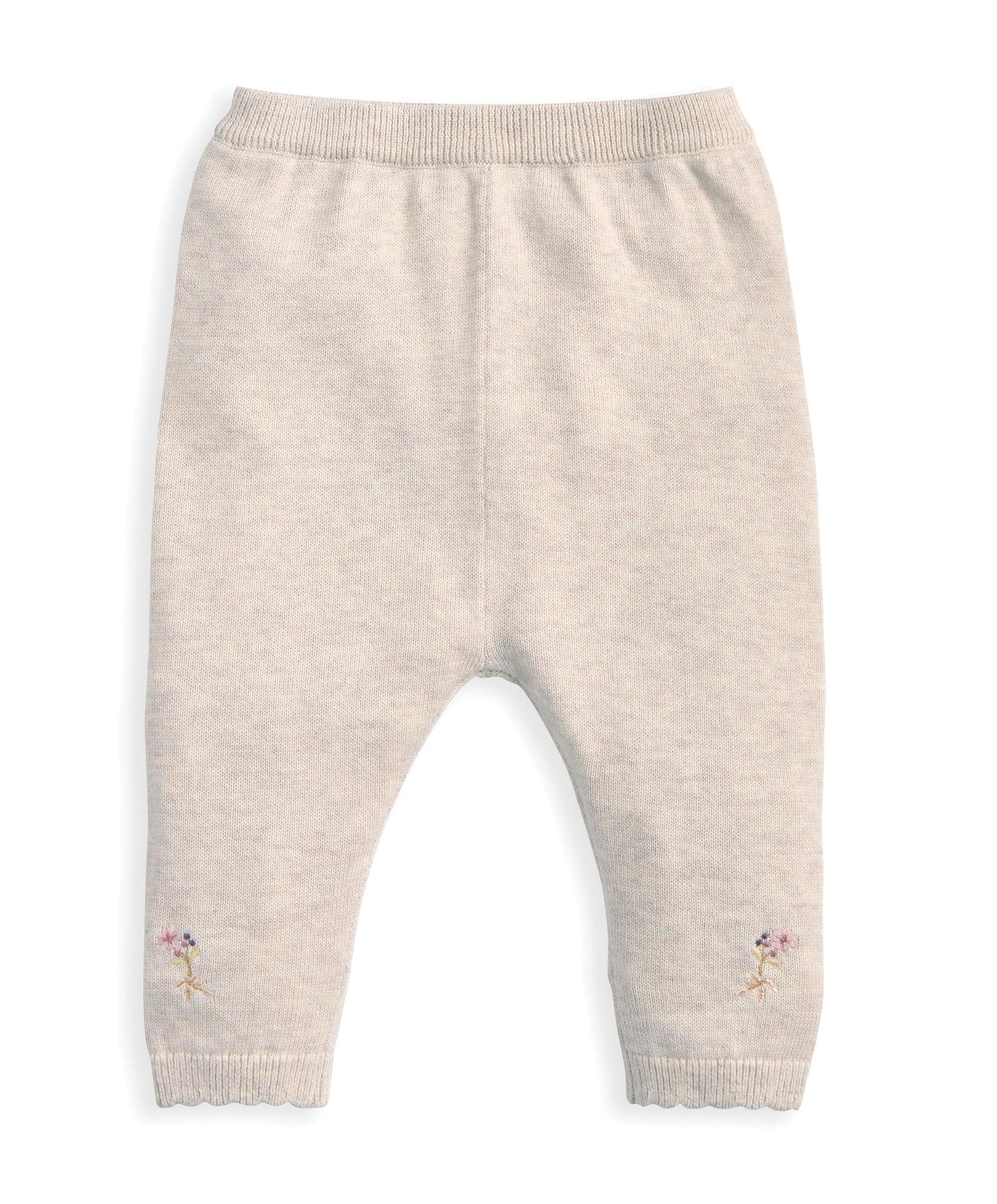 Embroidered Cardigan and Leggings Set with Scallop Detail (2 Pieces) - Image 3