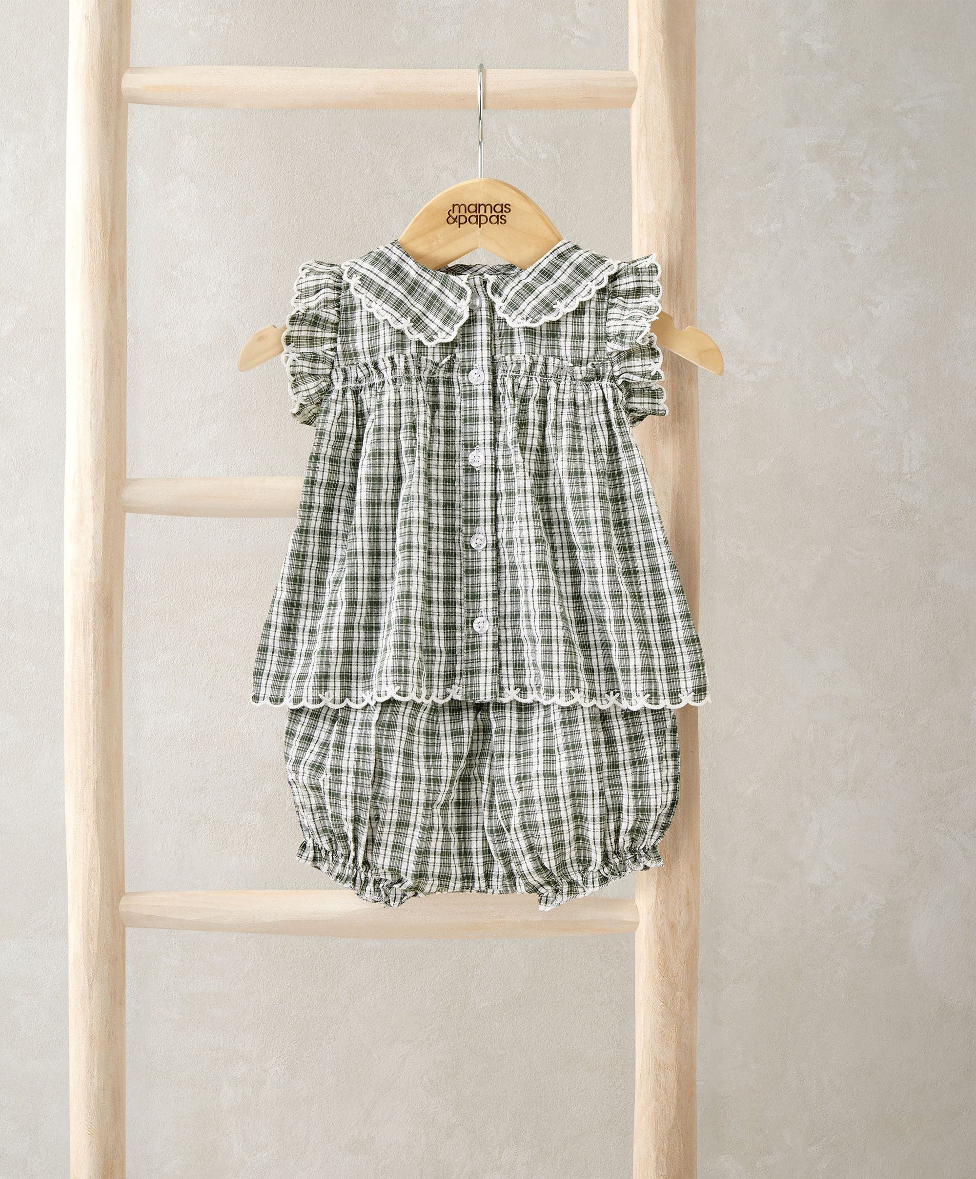 Gingham Print Outfit Set