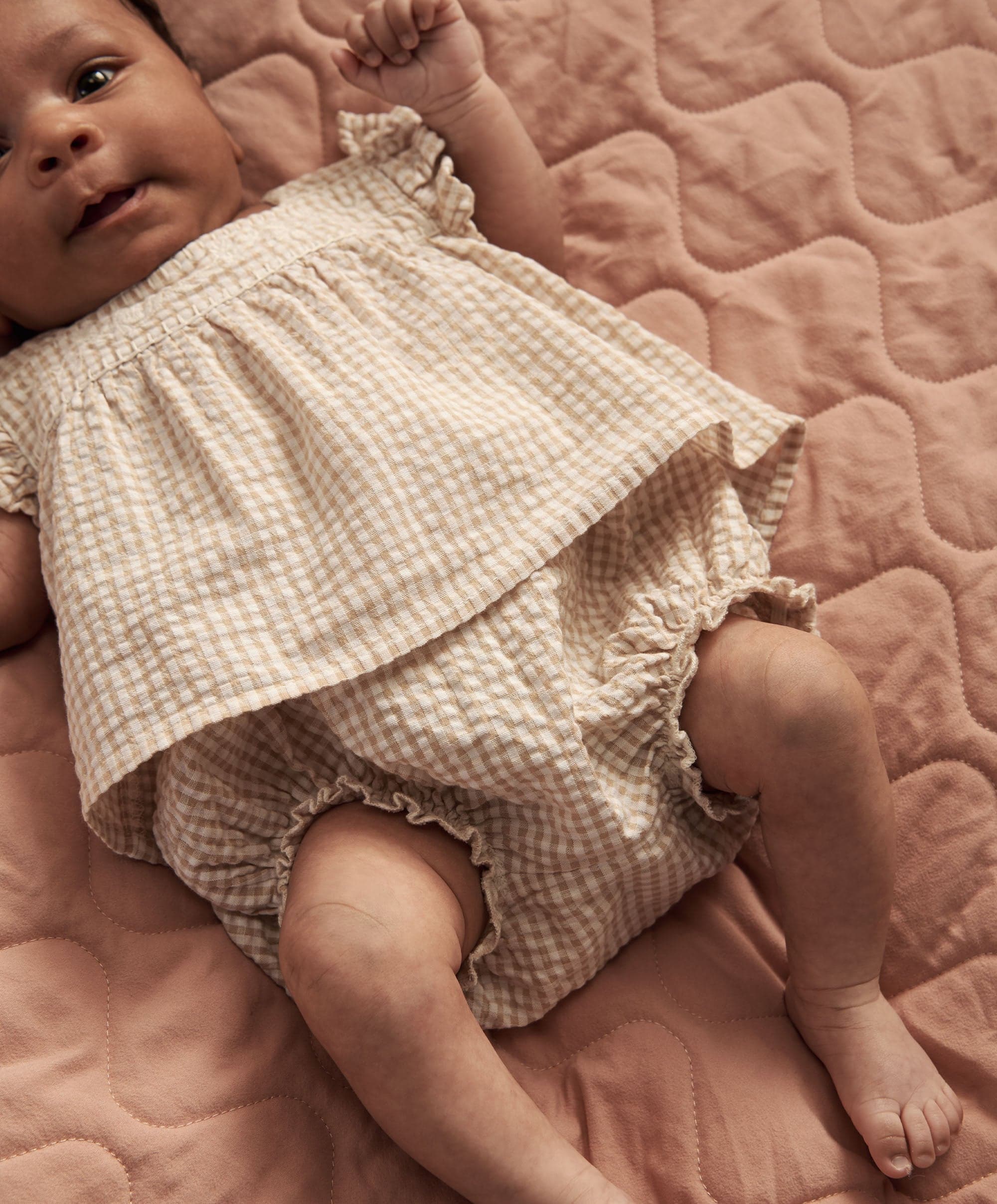 Pink Gingham Blouse & Bloomers - Image 3