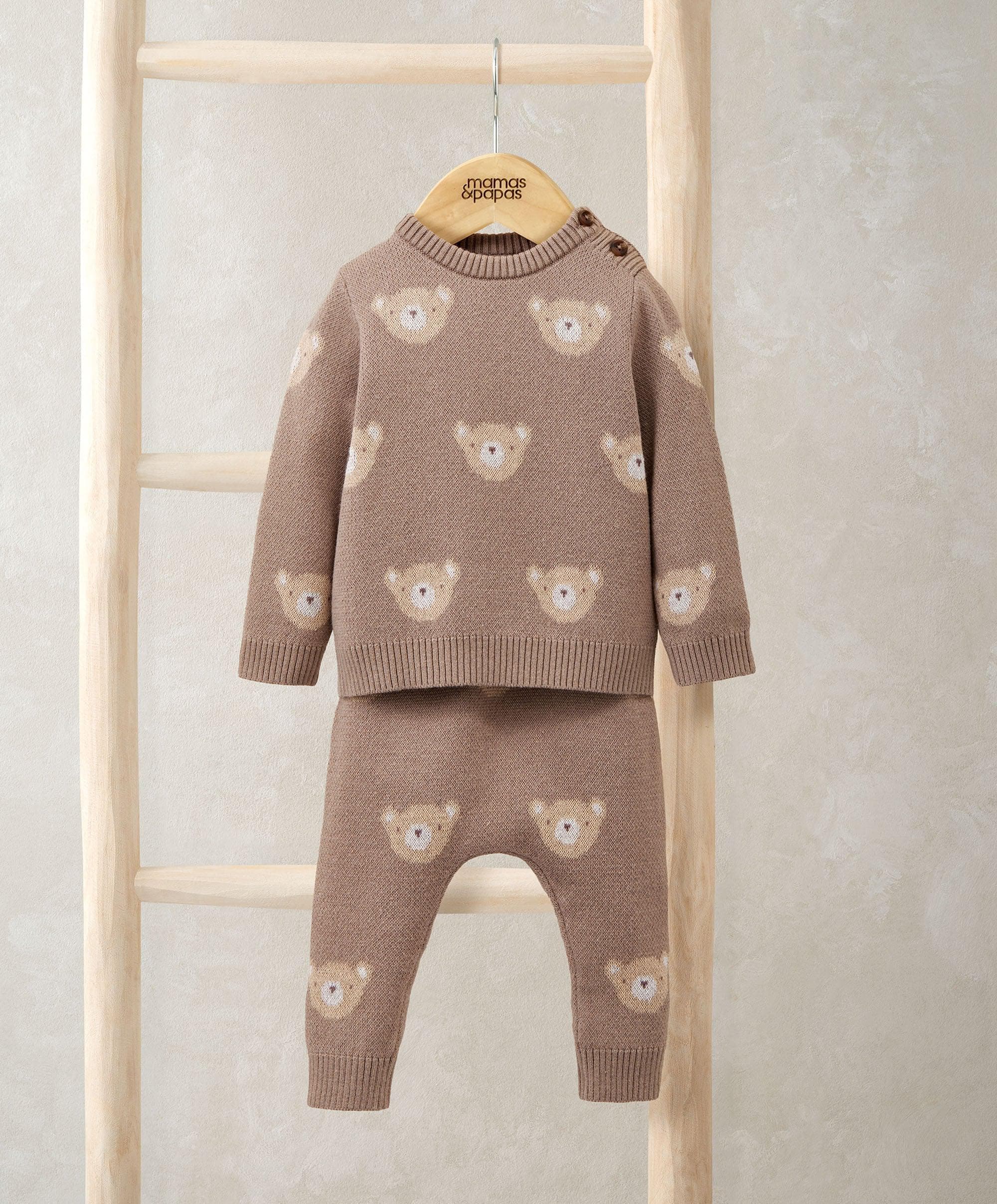 Bear Jacquard Knit Set (2 Pieces)
