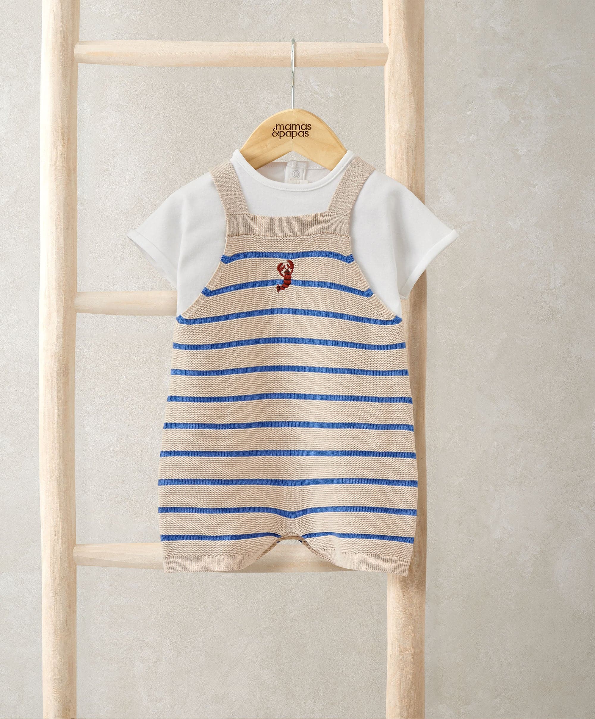 Knitted Dungarees & T-Shirt Set