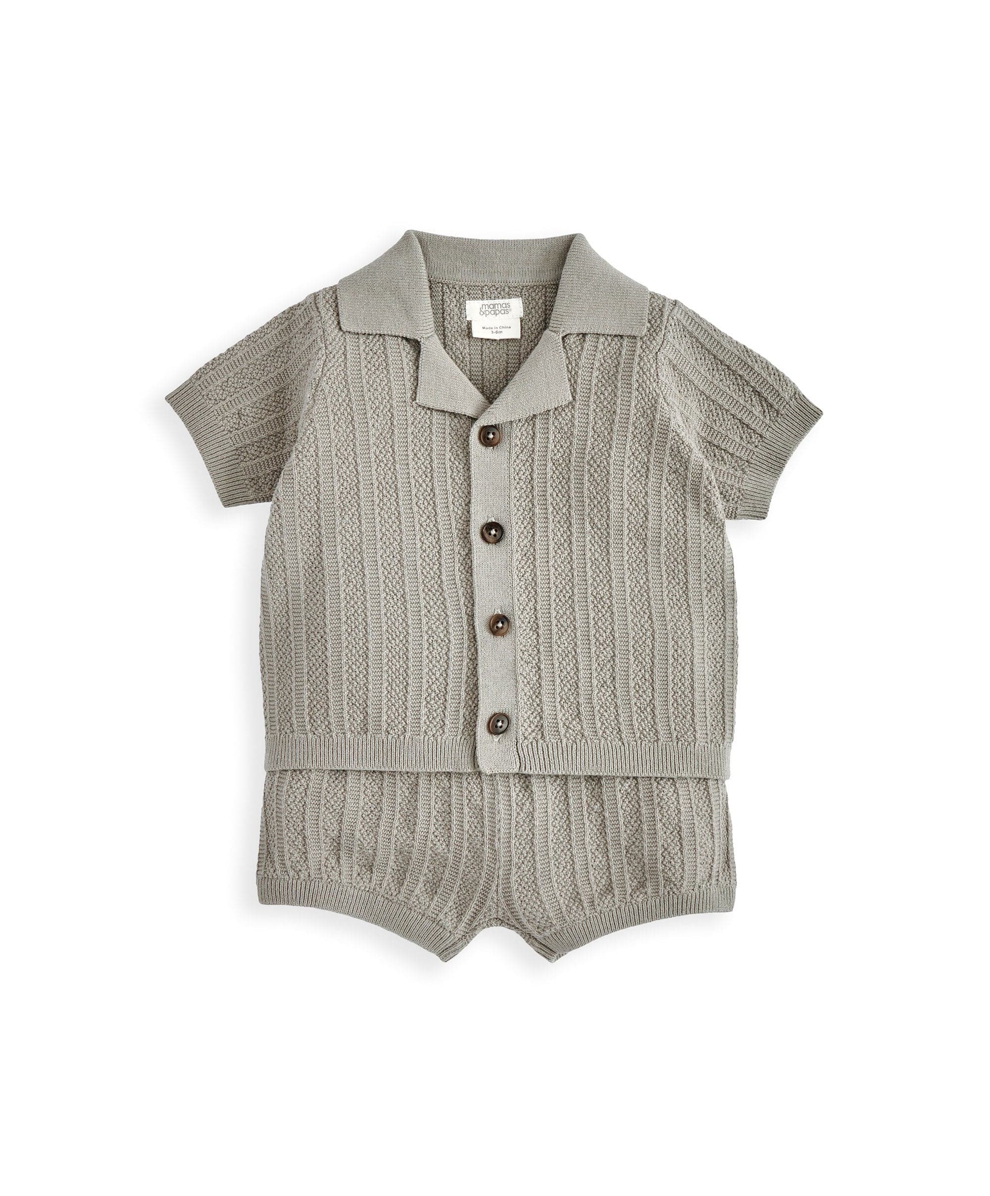 Knitted Shirt & Shorts Outfit Set - Image 4