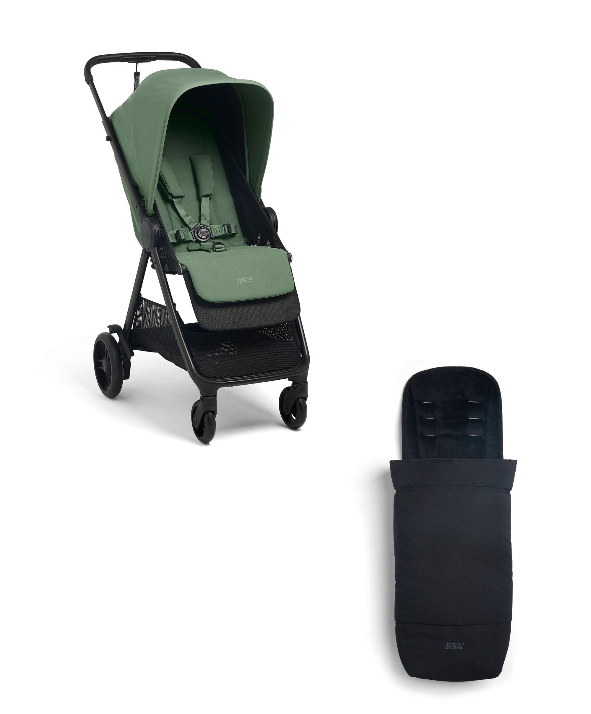 Libro Stroller Bundle with Footmuff – Bay Green