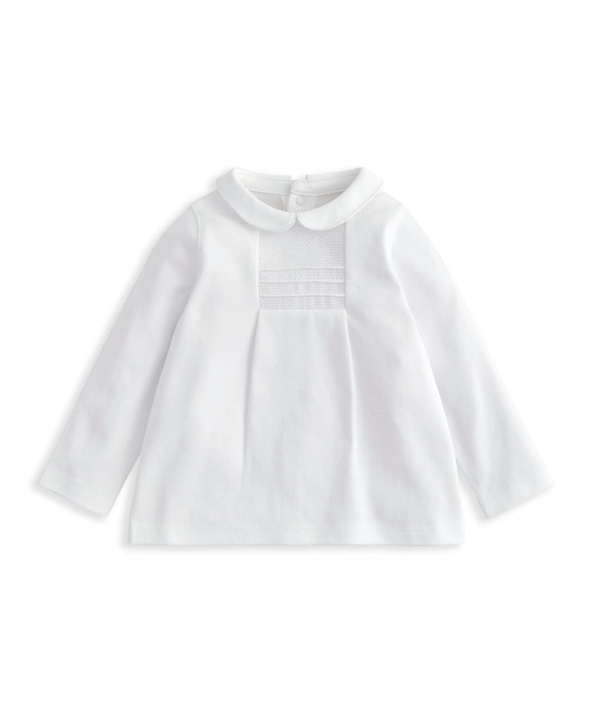 Peter Pan Collar Top & Bottom Set (2 Pieces) - White - Image 4