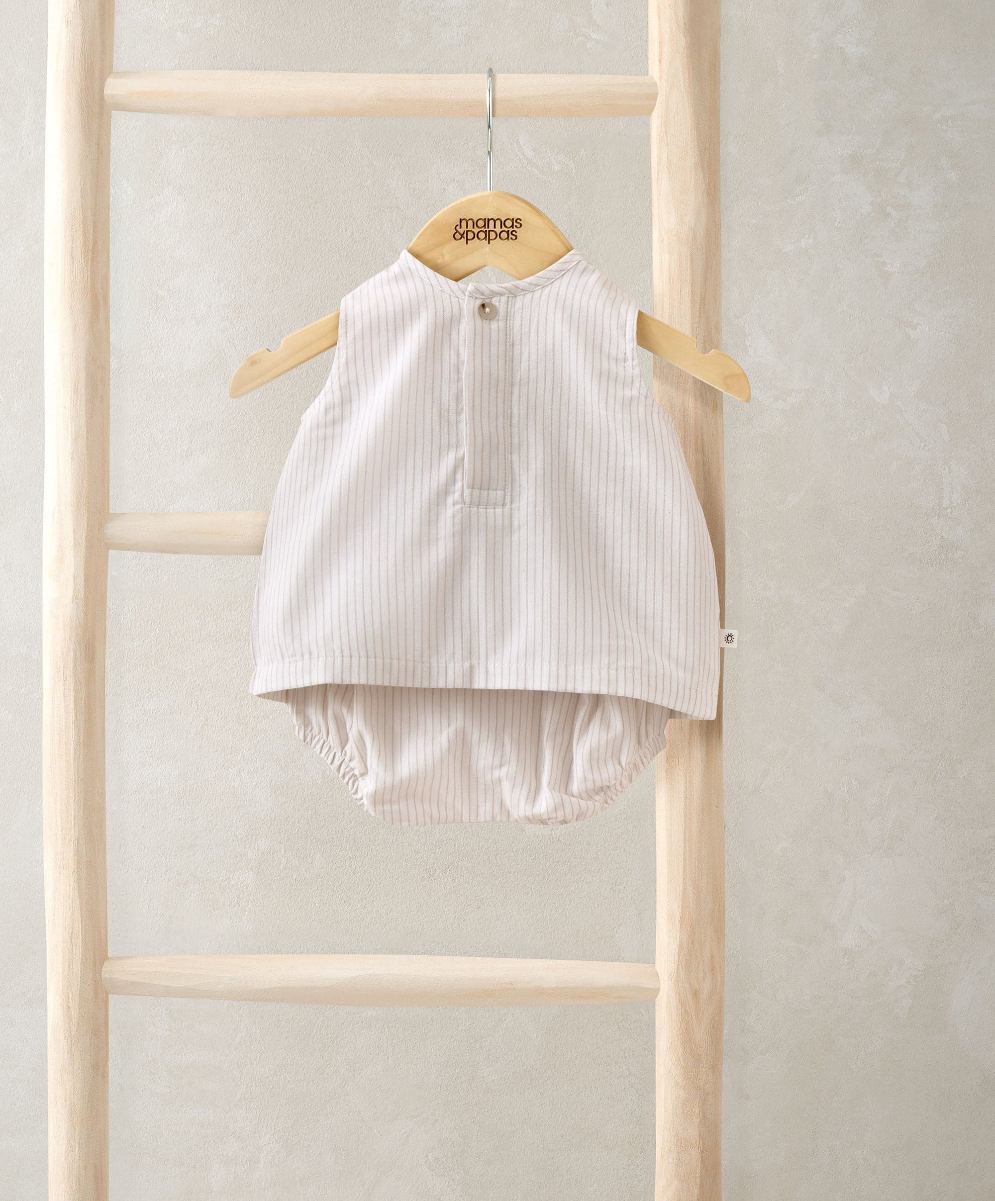 Stripe Sleeveless Top & Linen Shorts