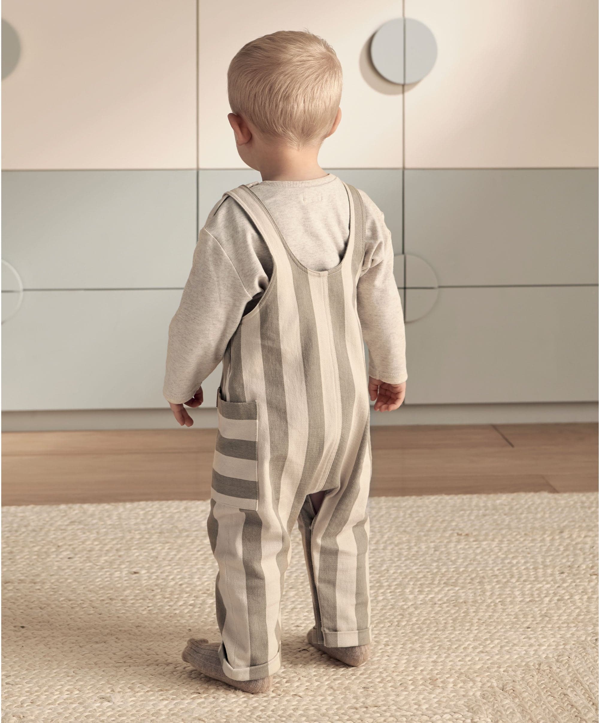 Striped Dungarees & Ribbed Top - Image 4