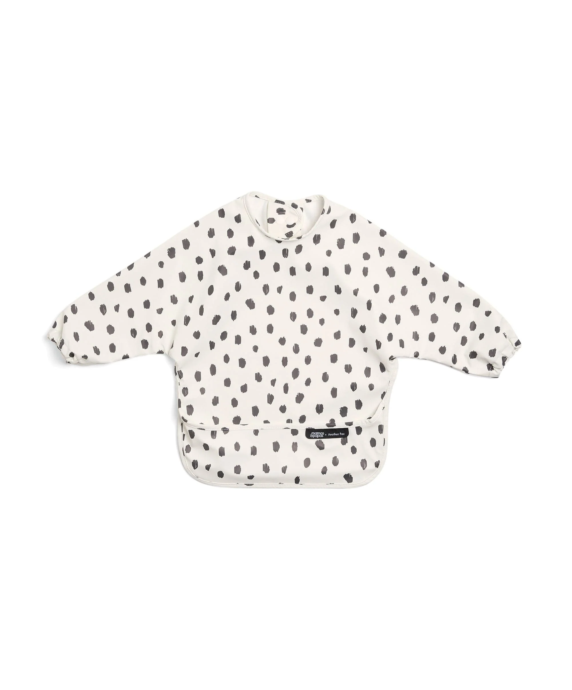 Mamas & Papas x Another Fox  Long Sleeved Bibs (2 Pack) - Faces/Cheetah Spot - Image 3