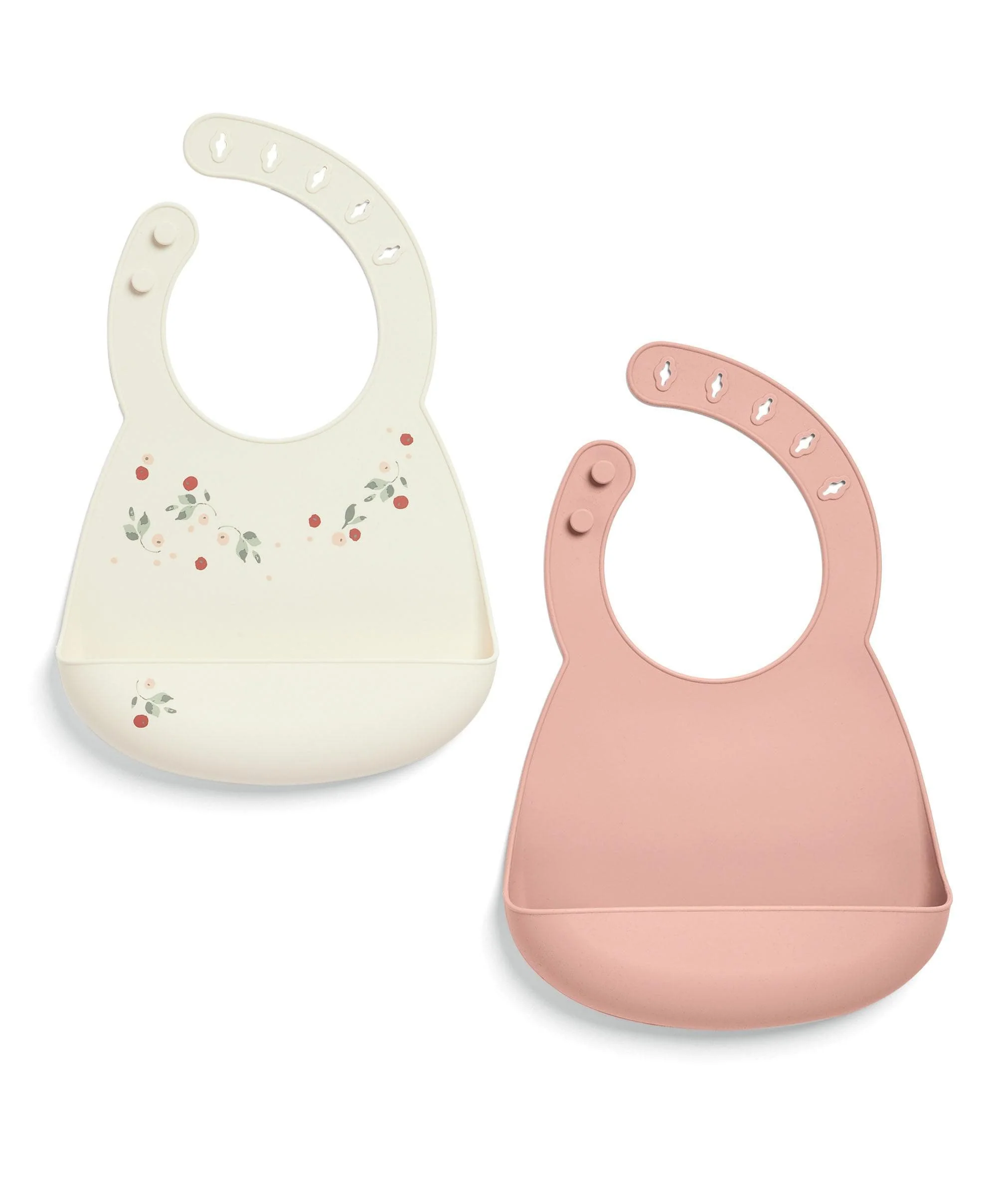 Silicone Bibs (2 Pack) – Floral Berry - Image 3