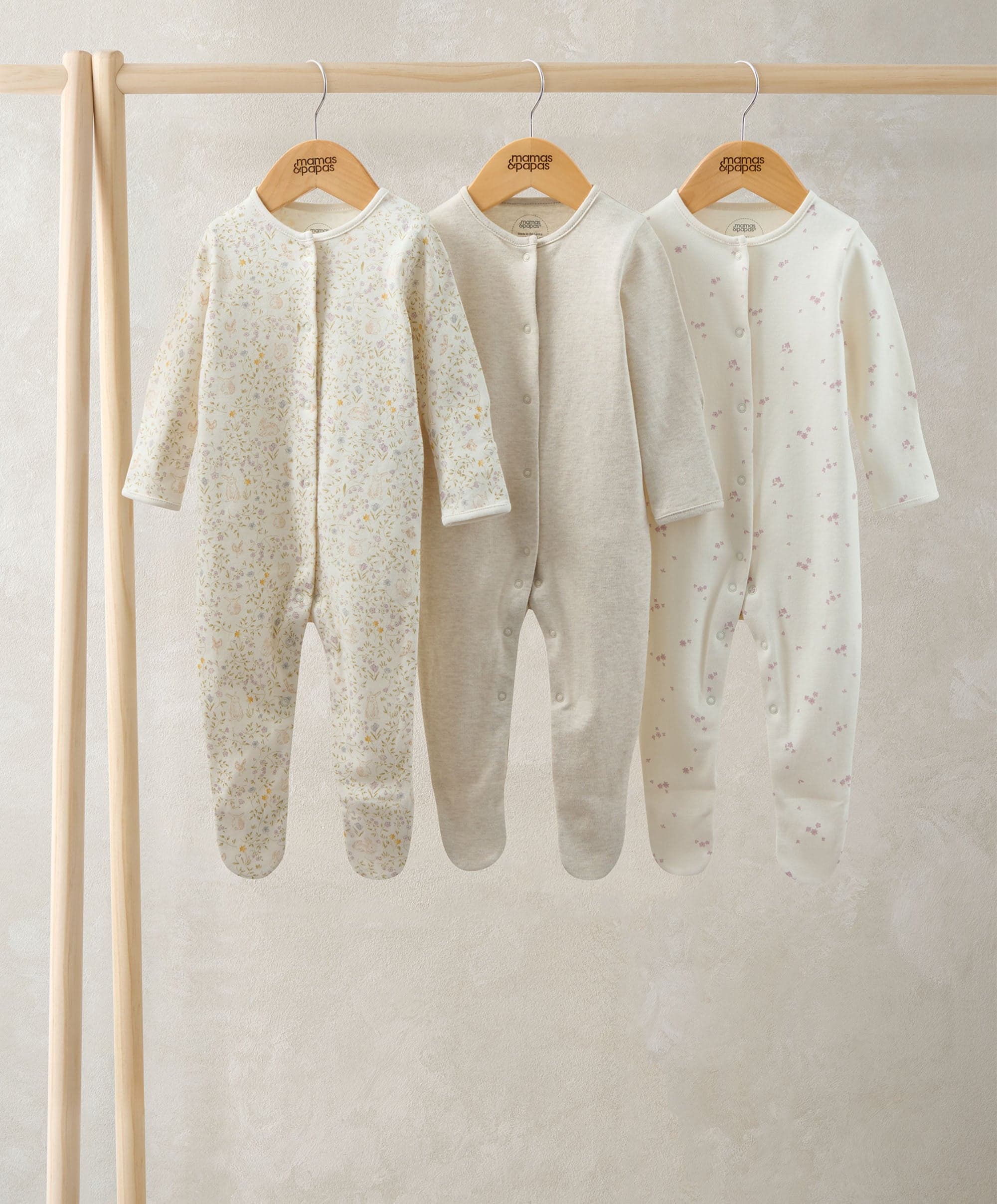Bunny Sleepsuits (Pack of 3)