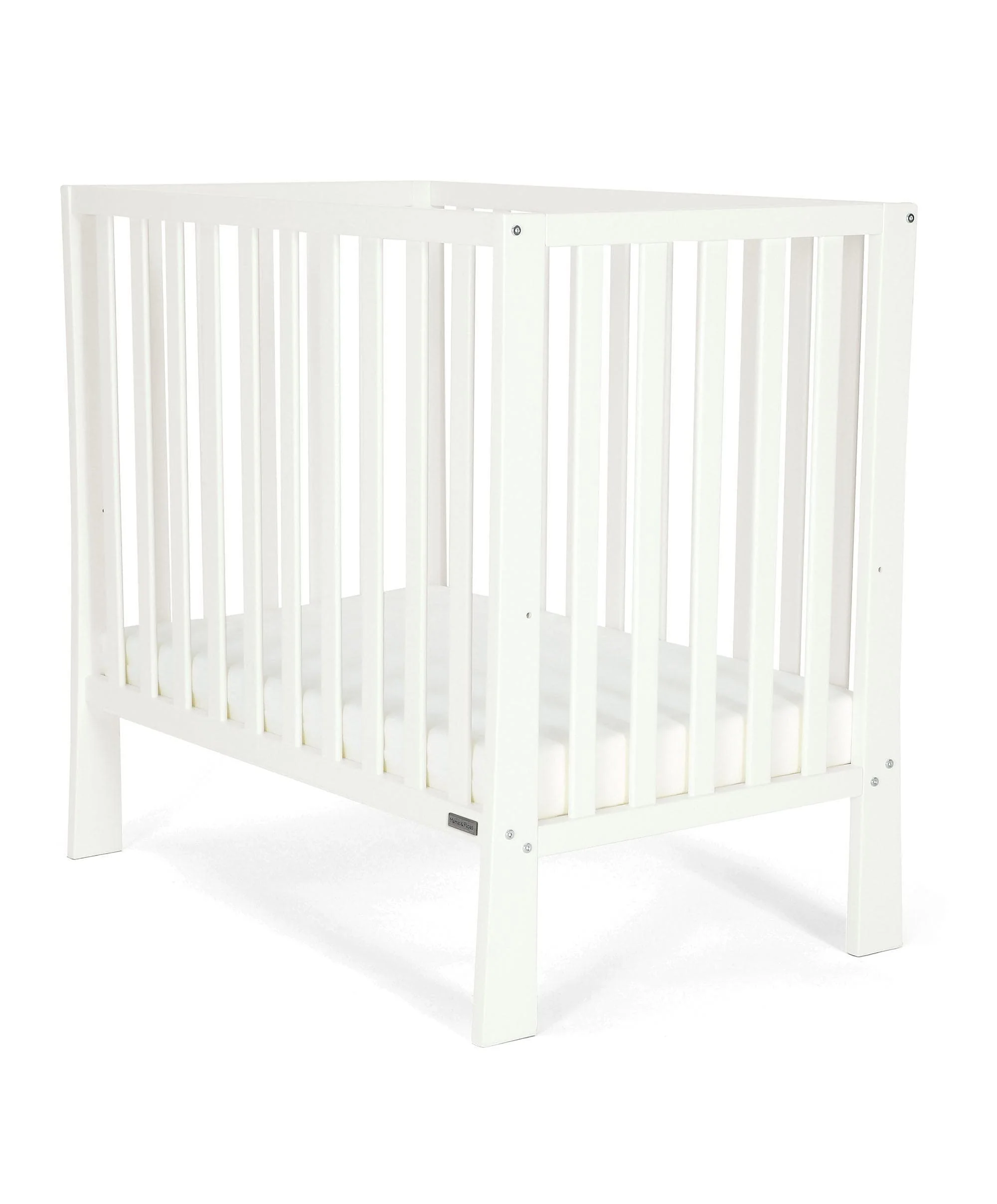 Petite Cot Bundle with Essential Pocket Spring Mattress (4 Pieces) - Pure White - Image 3