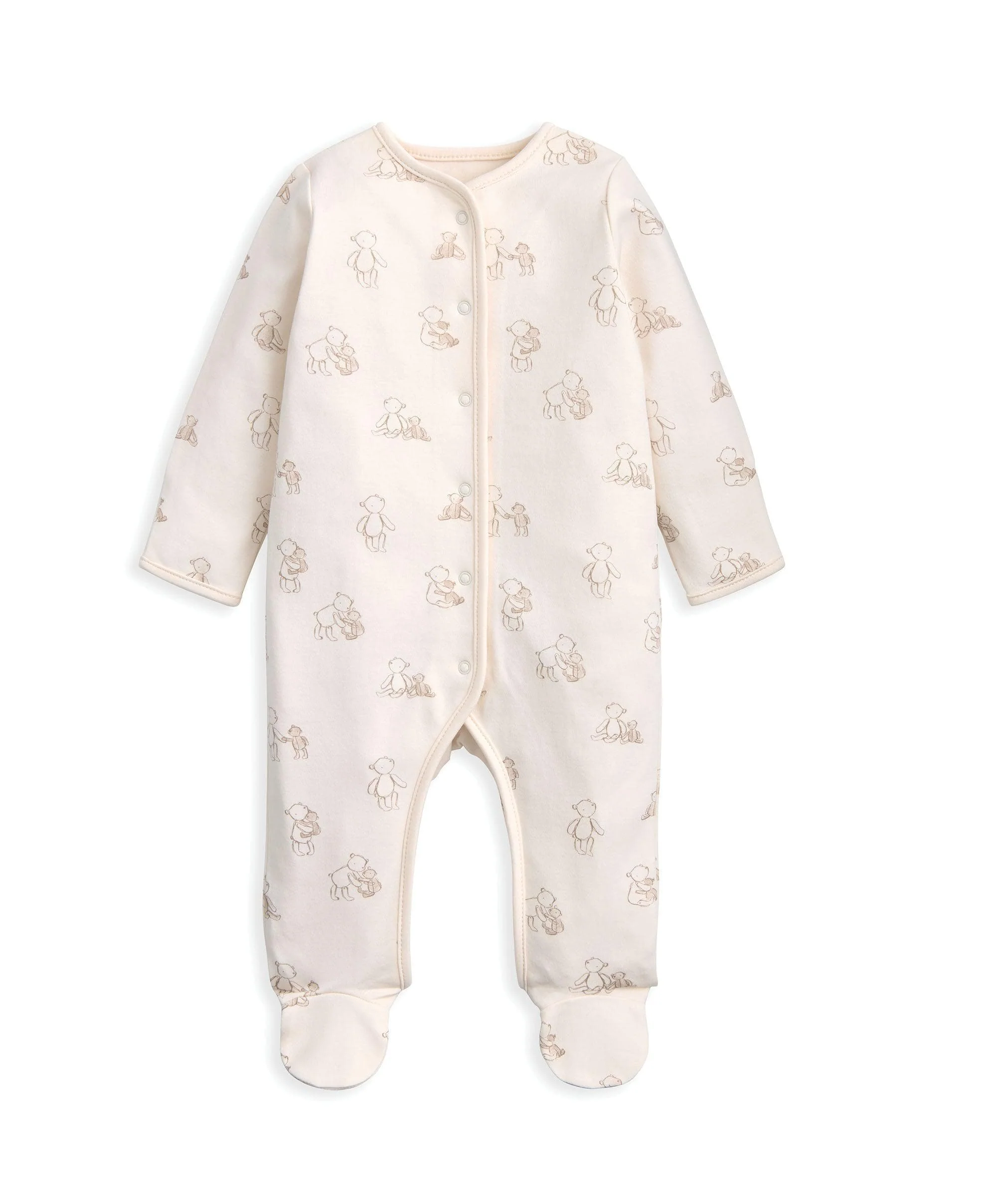 Bear Print All In Ones Bodysuit & Hat Set (4 Pieces) - Image 3
