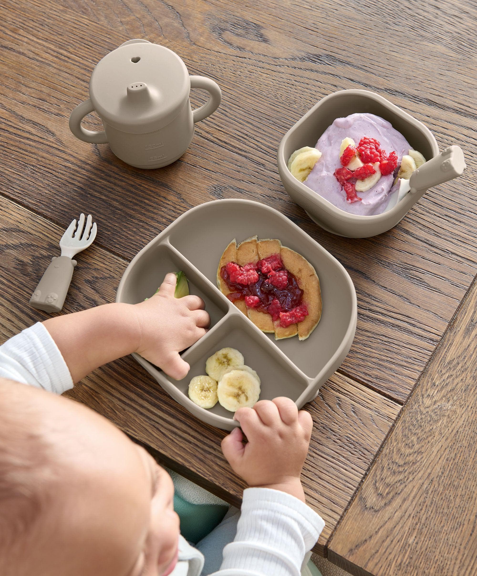 First Mealtime Silicone Set β Truffle - Image 2