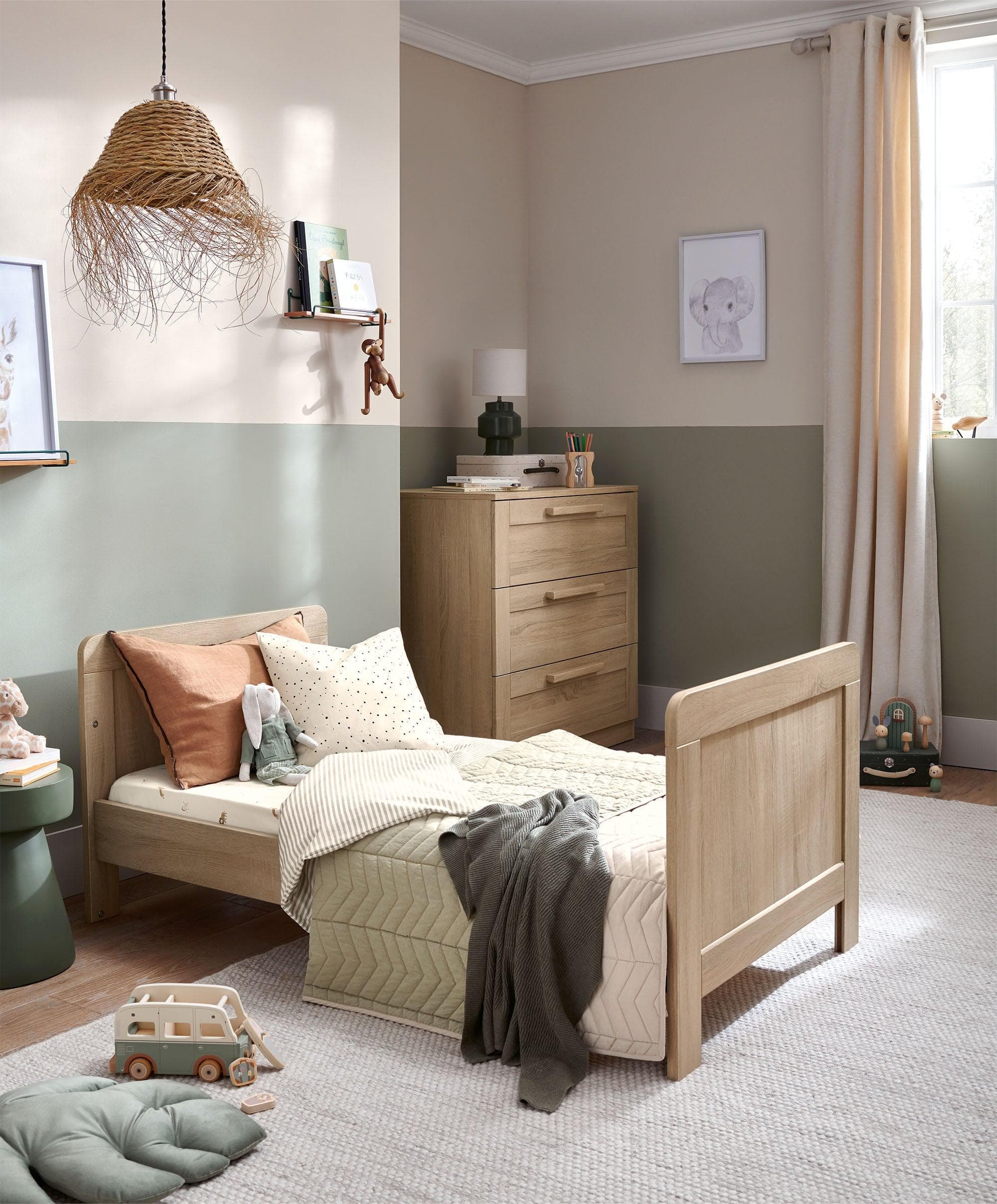 Atlas Cotbed Bundle (4 Piece) - Light Oak - Image 5