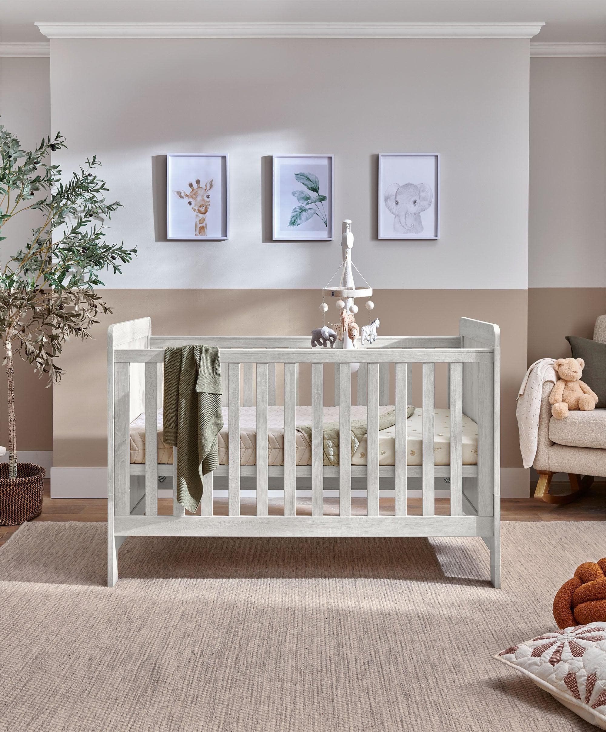 Atlas Cotbed & Luxury Hybrid Twin Mattress Bundle - Nimbus White - Image 3