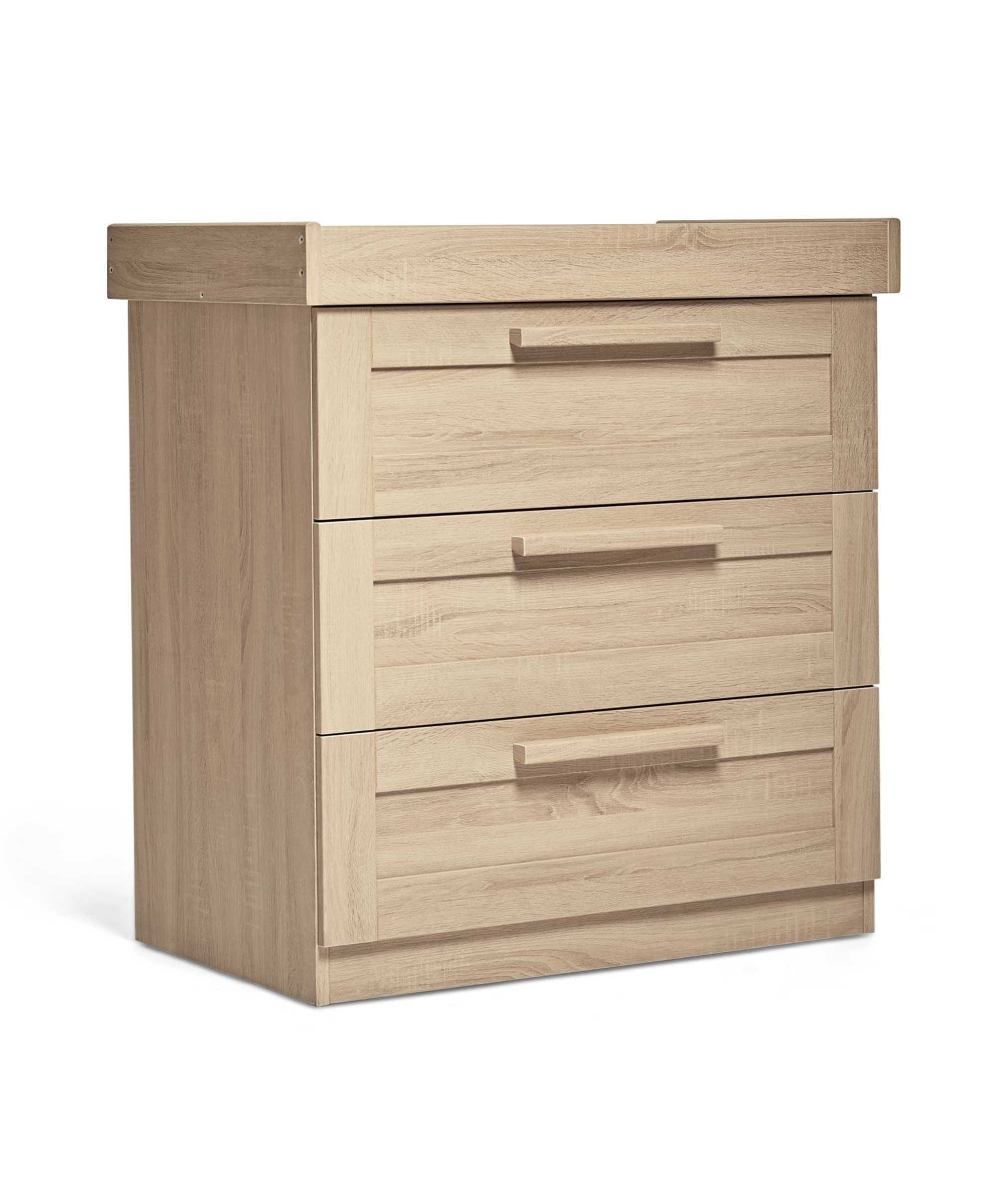 Atlas 3 Piece Small Cotbed Range with Dresser Changer & Wardrobe - Light Oak - Image 10