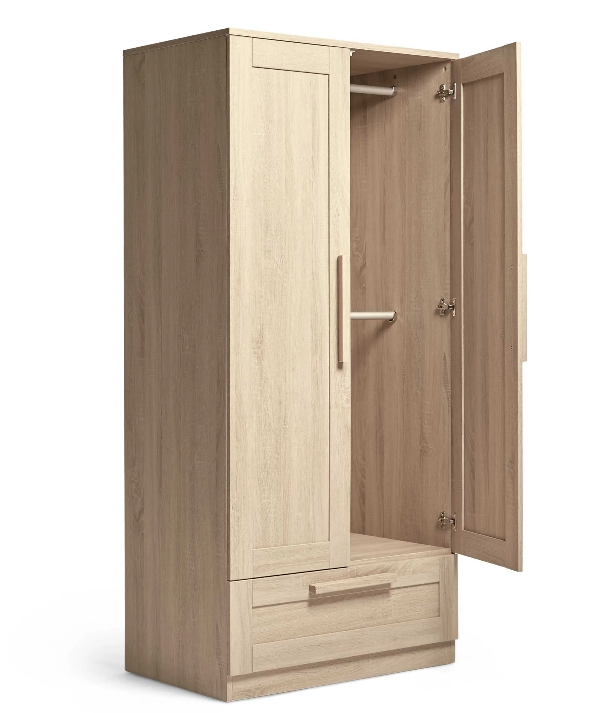 Atlas 3 Piece Small Cotbed Range with Dresser Changer & Wardrobe - Light Oak - Image 8