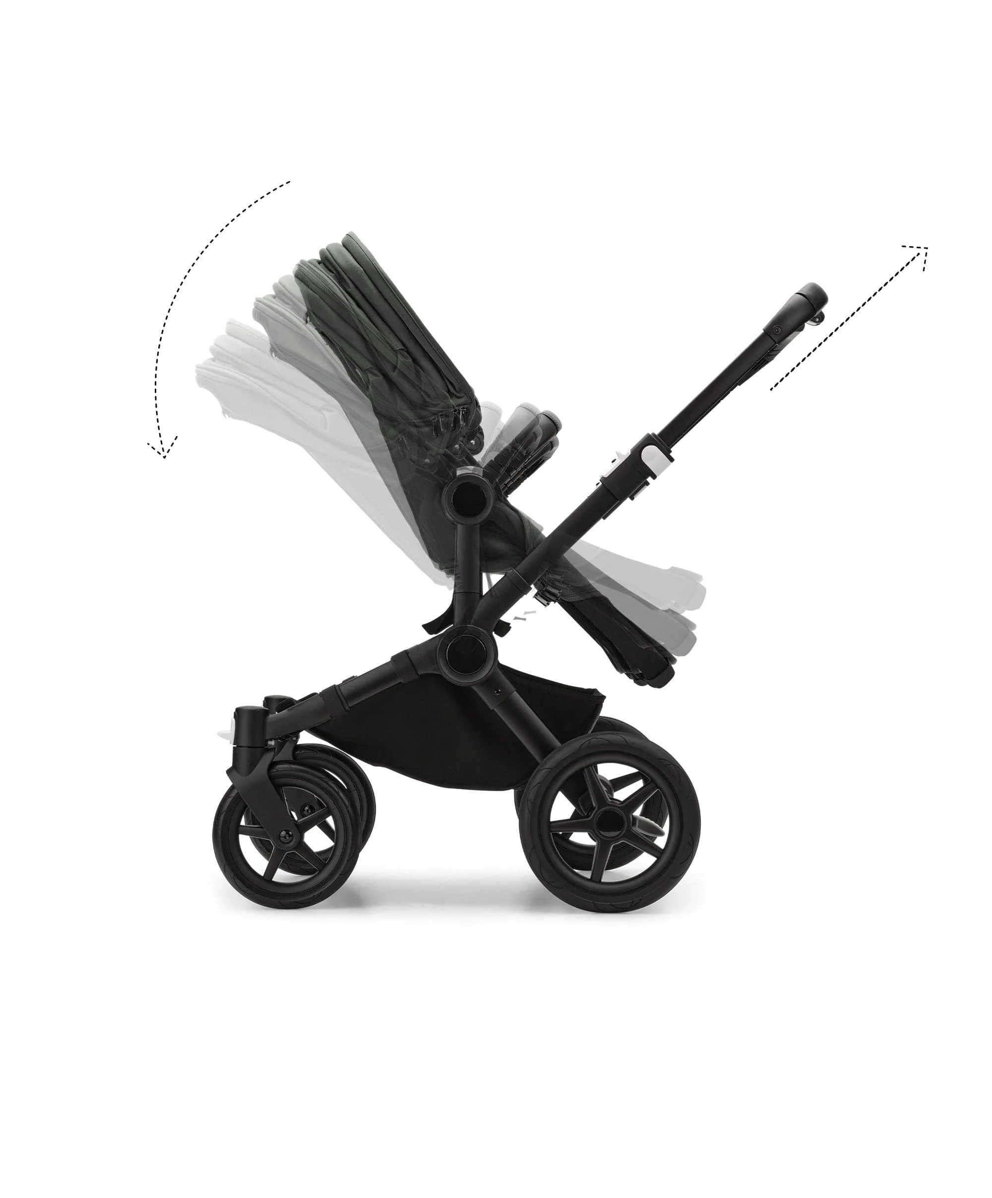 Bugaboo Donkey 5 Twin Carrycot & Seat Pushchair - Forest Green - Image 5