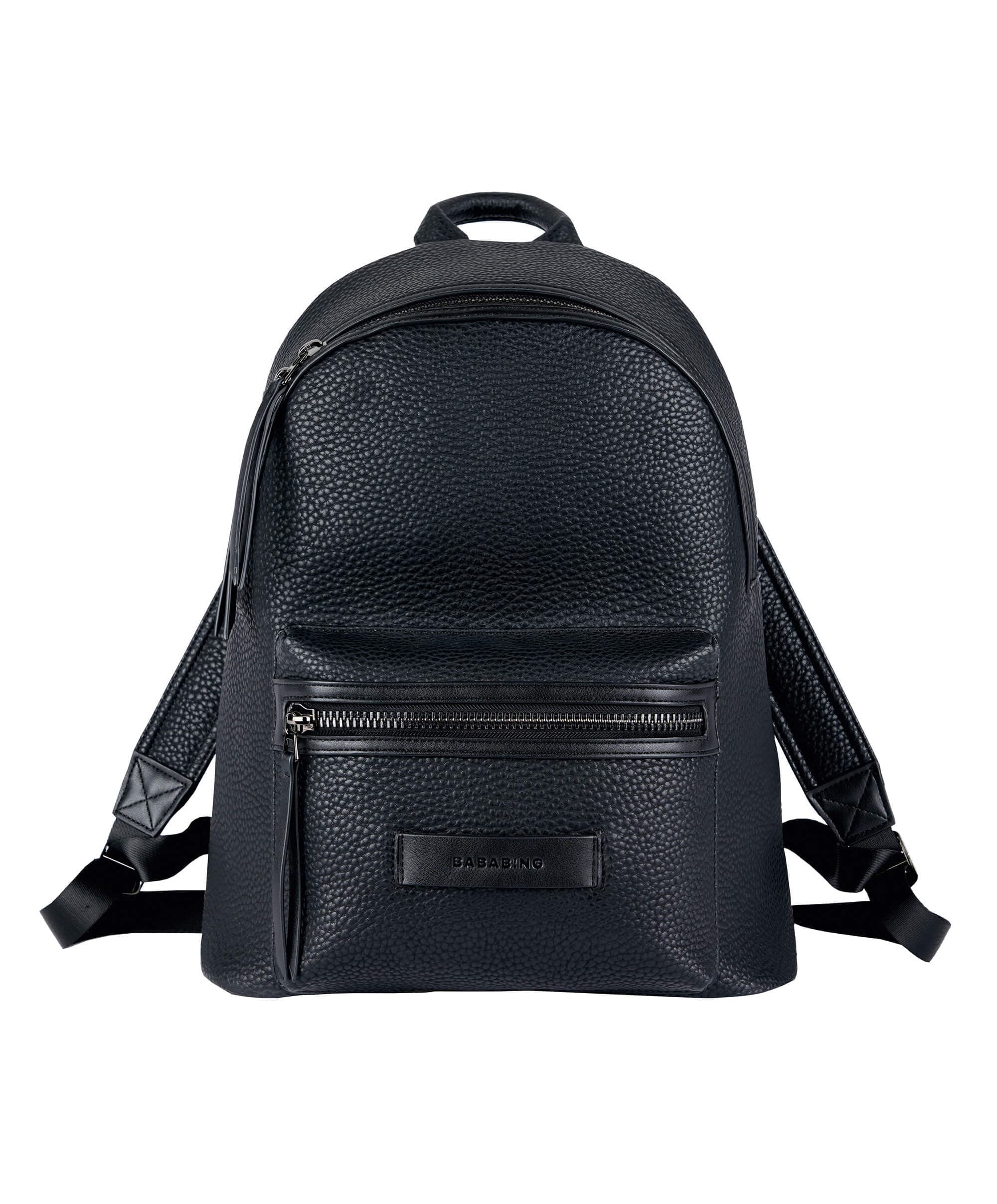 Bababing Luca Vegan Leather Changing Backpack – Black - Image 4
