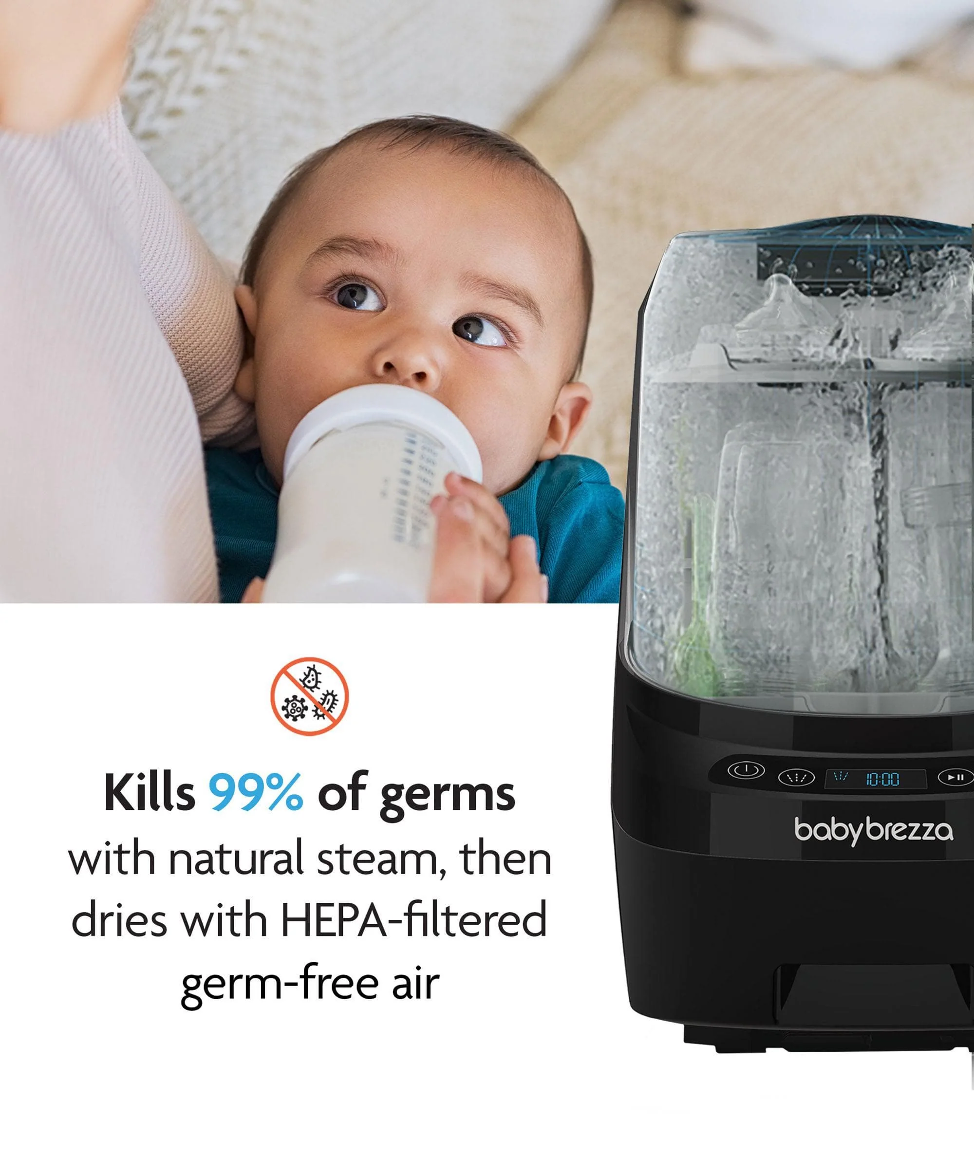 Babybrezza Bottle Washer Pro - Black - Image 3