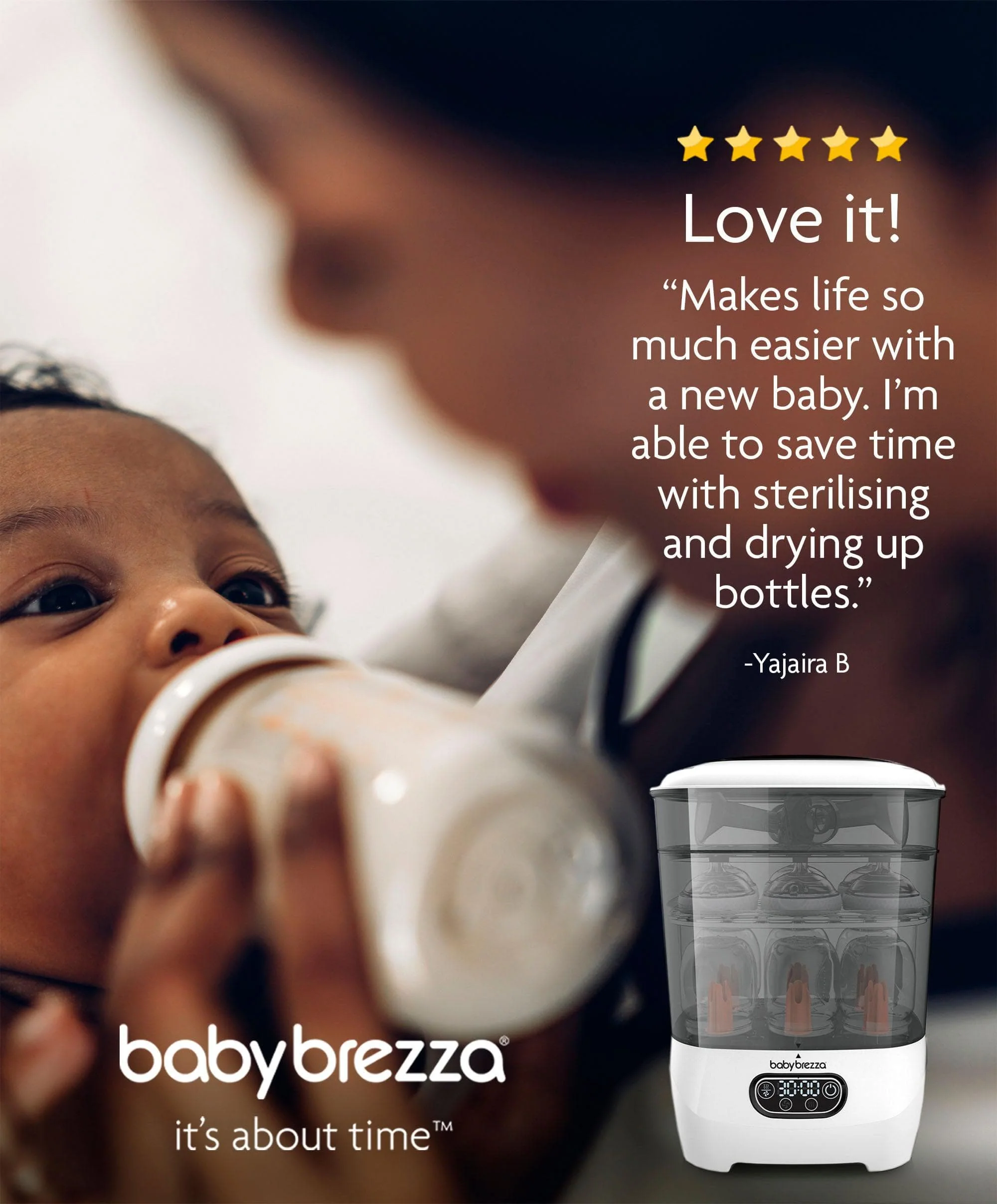 Baby Brezza Steriliser Dryer Advanced - Black & White - Image 8