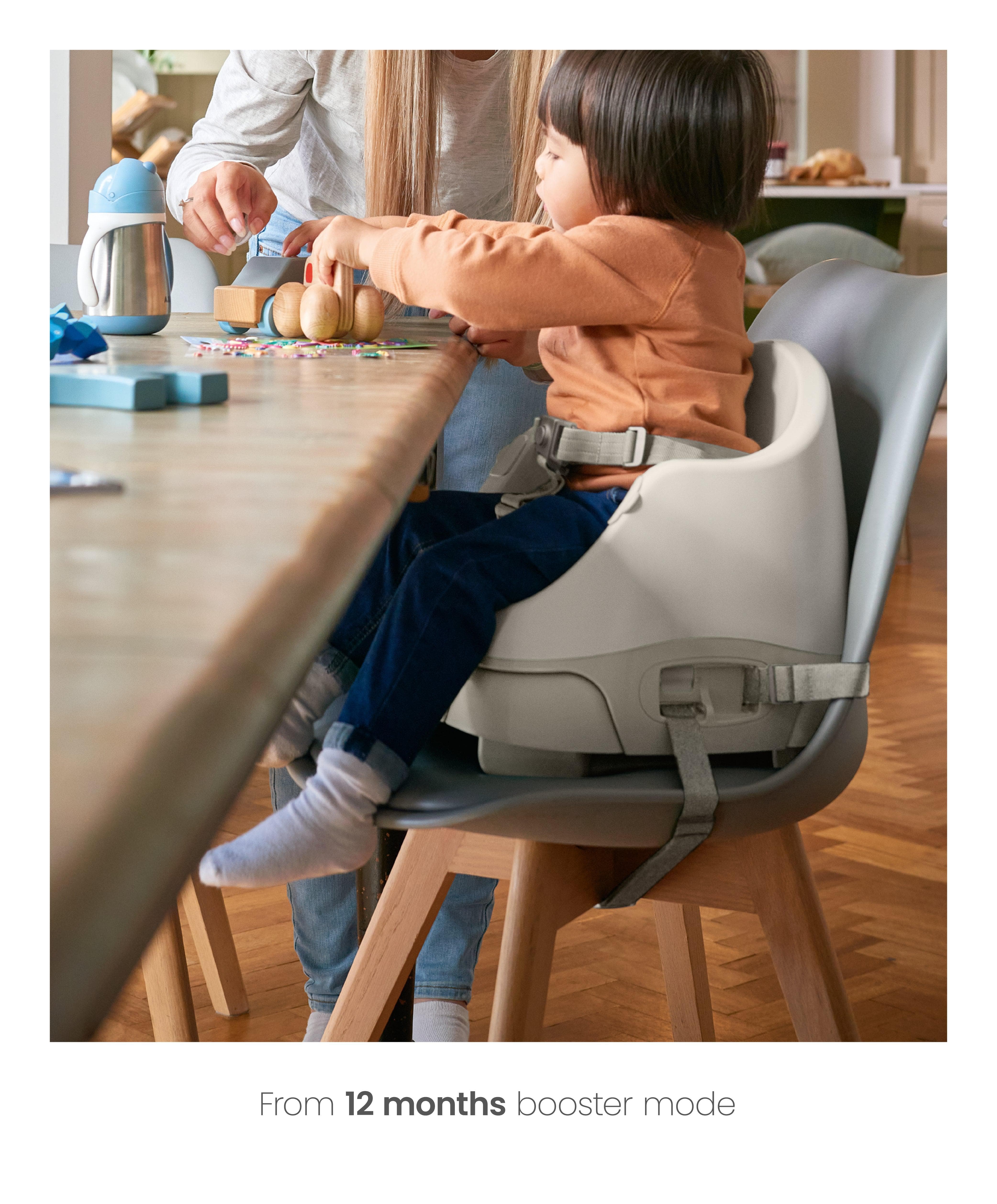 Bug 3-in-1 Floor and Booster Seat with Activity Tray - Clay - Image 15