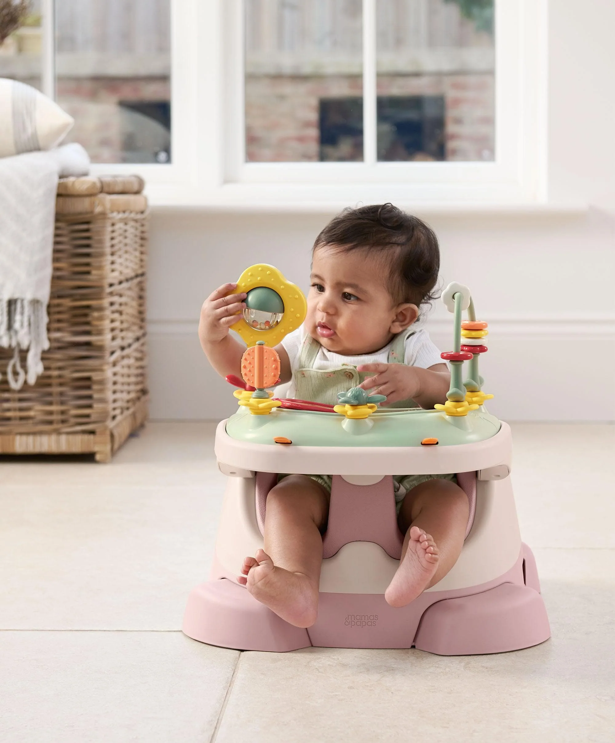Bug 3-in-1 Floor & Booster Seat with Activity Tray - Blossom