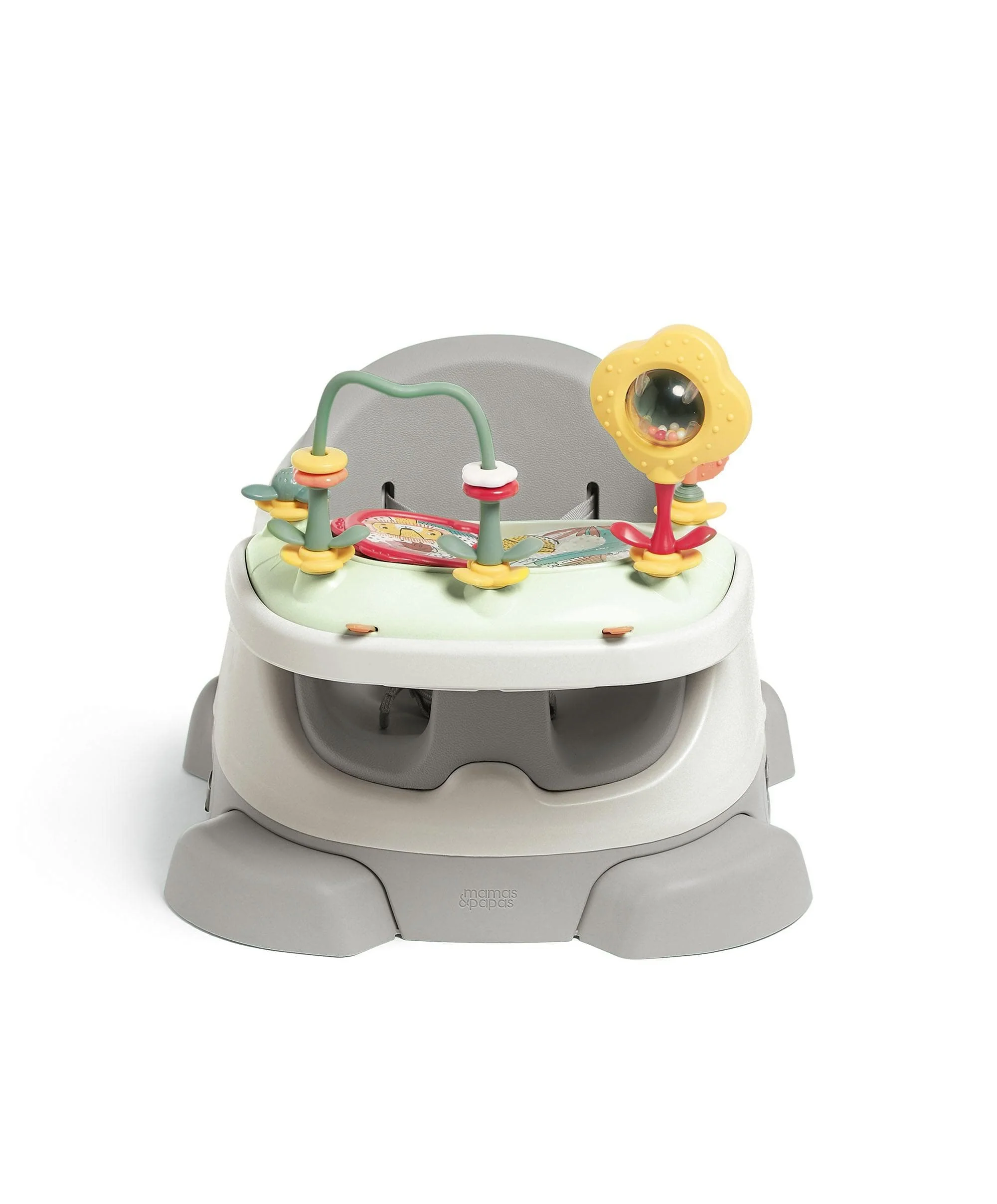 Bug 3-in-1 Floor & Booster Seat with Activity Tray - Pebble Grey - Image 7