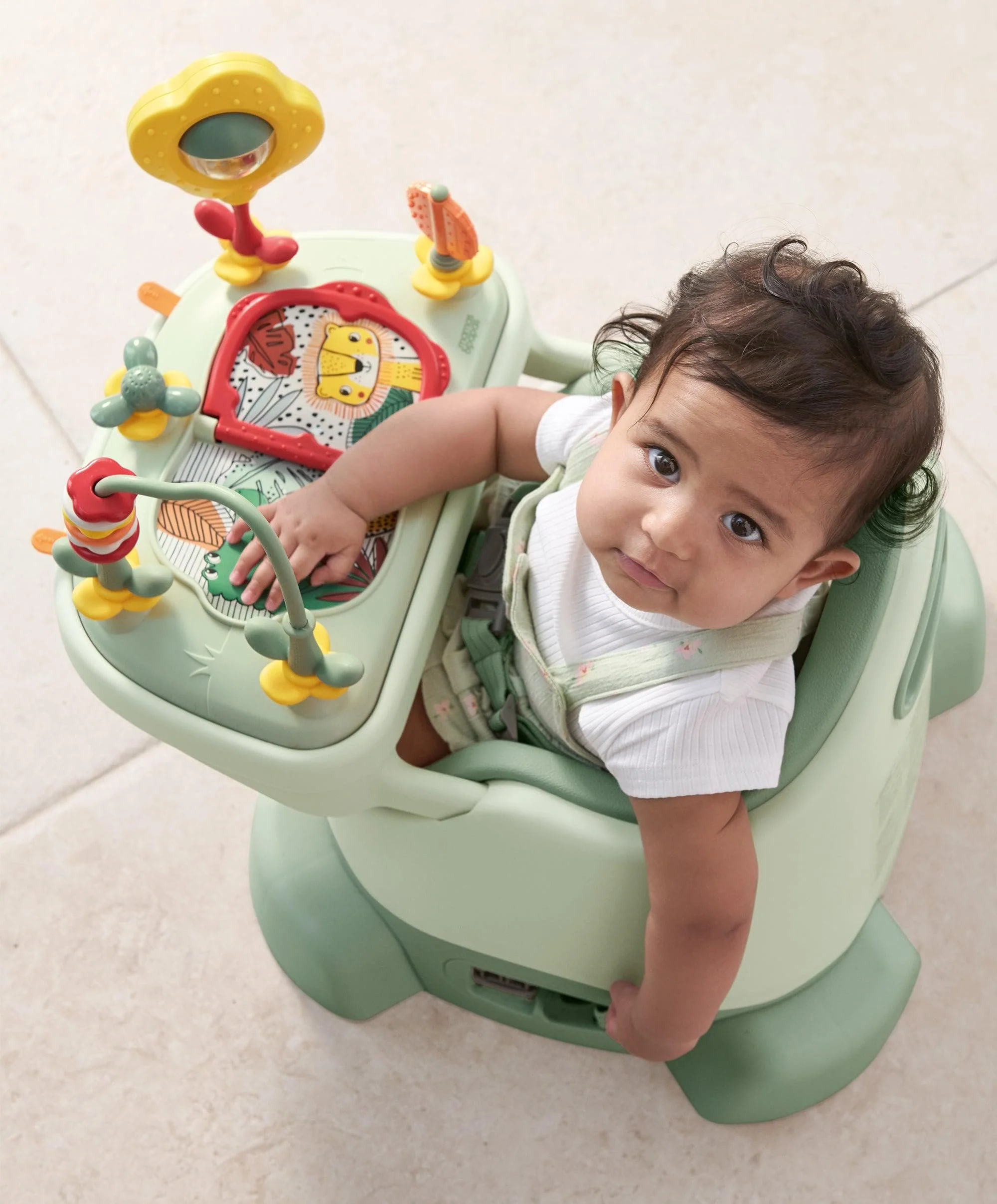 Bug 3-in-1 Floor & Booster Seat with Activity Tray - Eucalyptus - Image 2