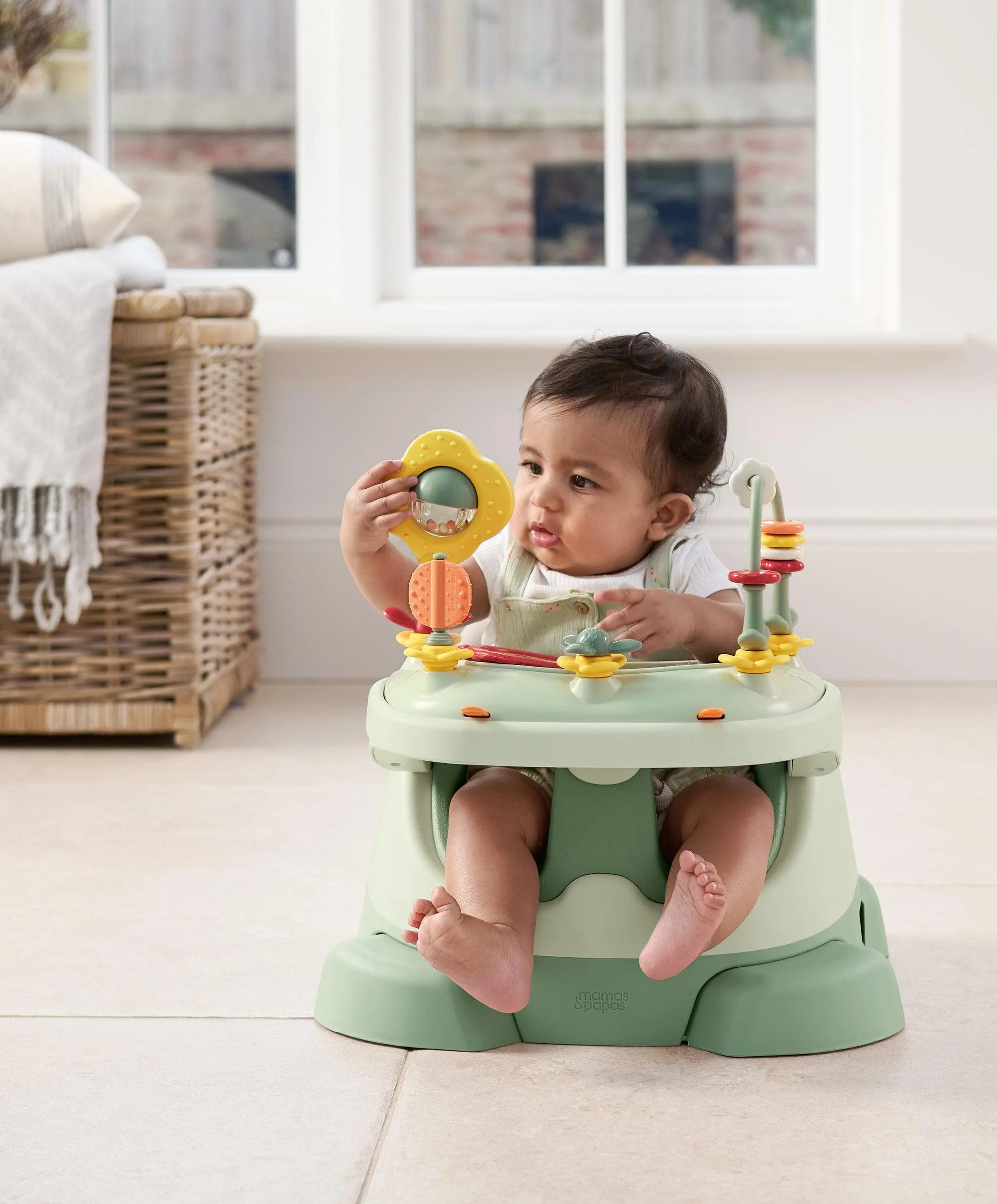 Bug 3-in-1 Floor & Booster Seat with Activity Tray - Eucalyptus - Image 4