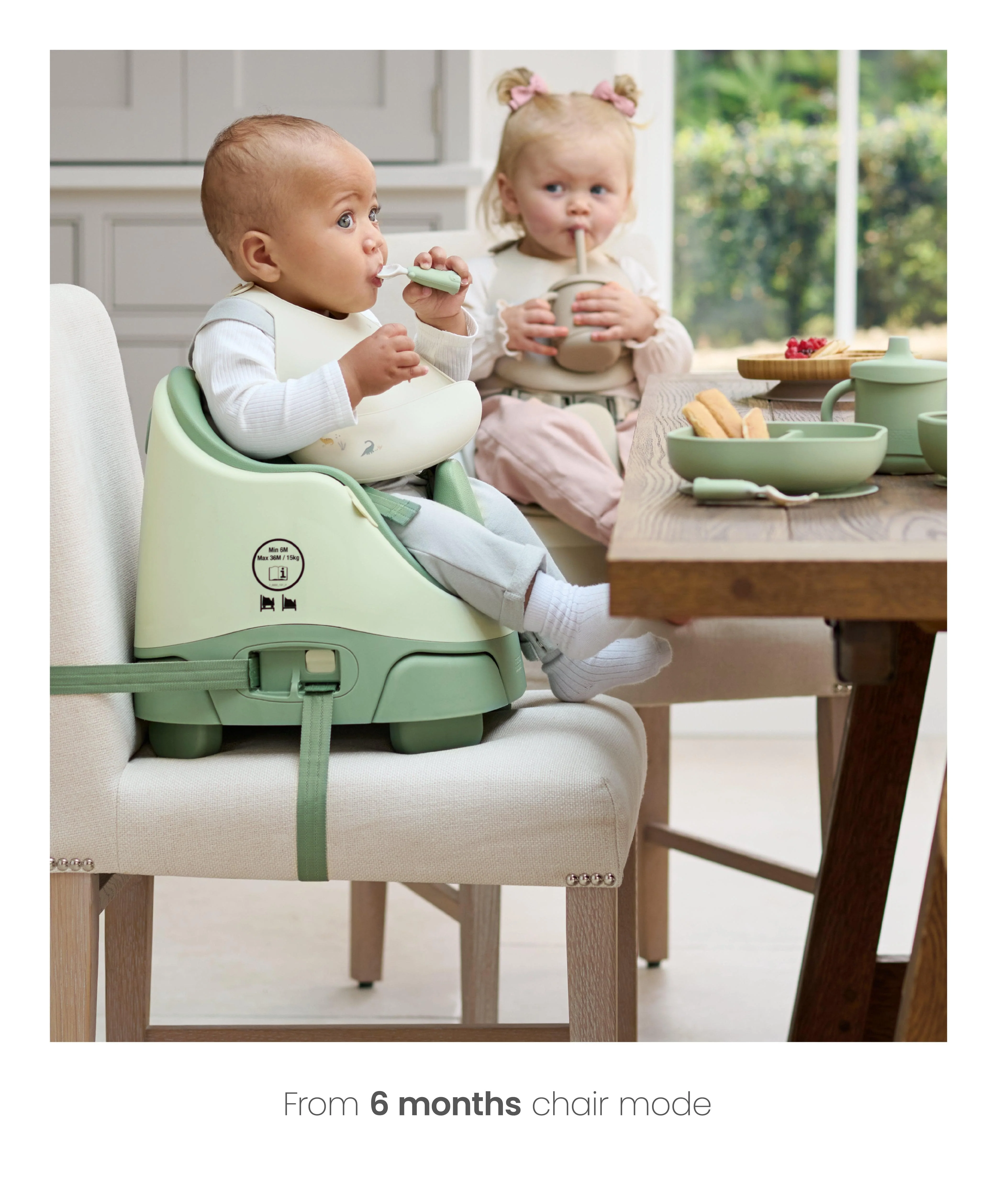 Bug 3-in-1 Floor & Booster Seat with Activity Tray - Eucalyptus - Image 9