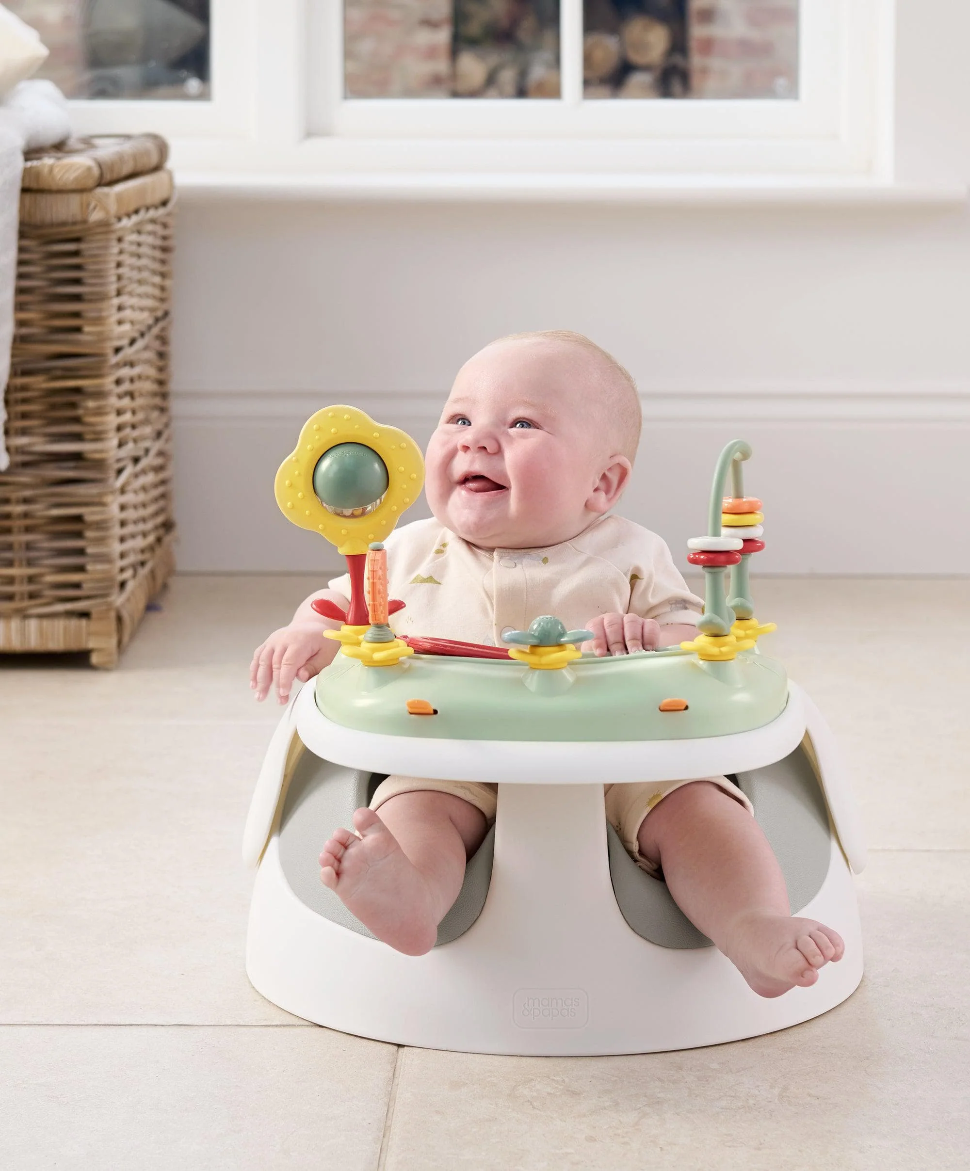 Snug Floor Seat with Activity Tray - Pebble Grey - Image 3
