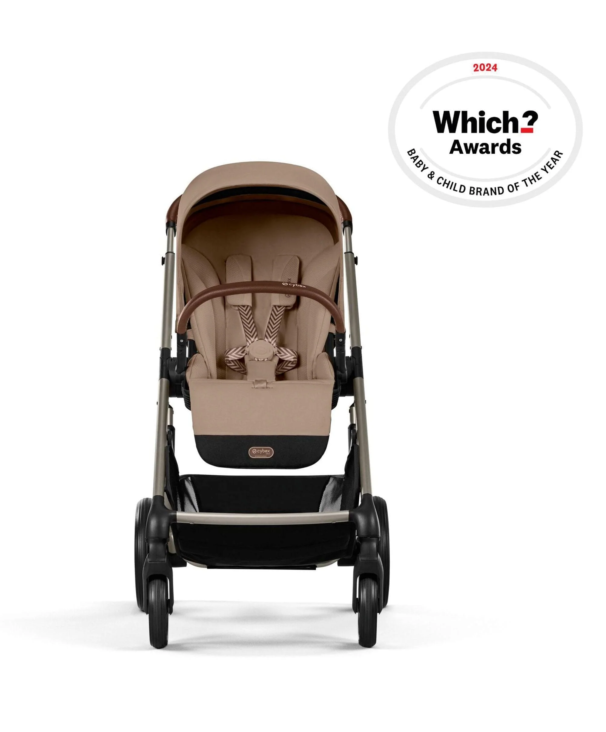 Cybex Balios Pushchair Bundle with Cybex  Aton B2 i-Size Car Seat (6 Pieces) - Almond Beige - Image 3