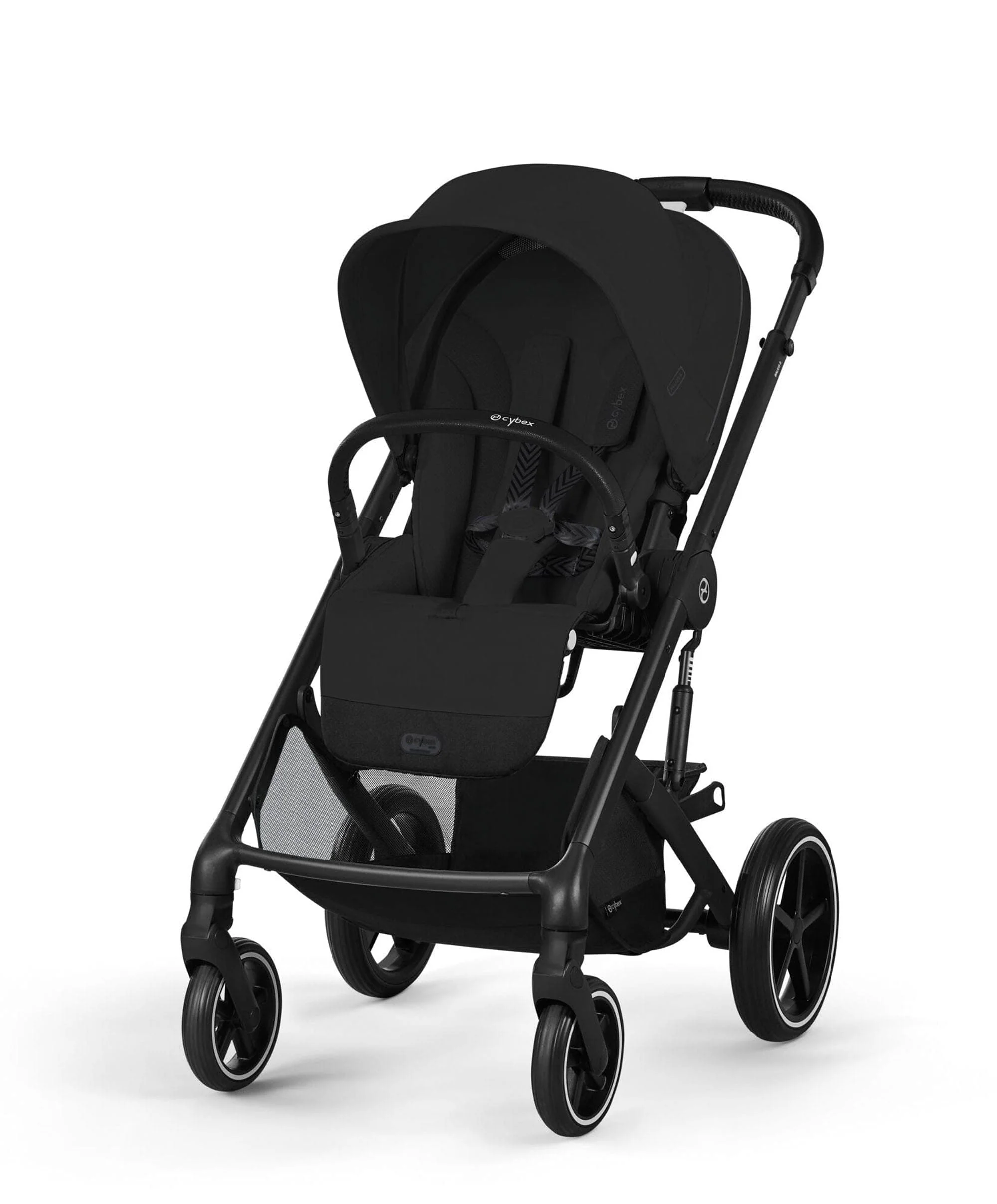 Cybex Balios Pushchair Bundle with Cybex  Aton B2 i-Size Car Seat & Base (6 Pieces) - Moon Black - Image 2