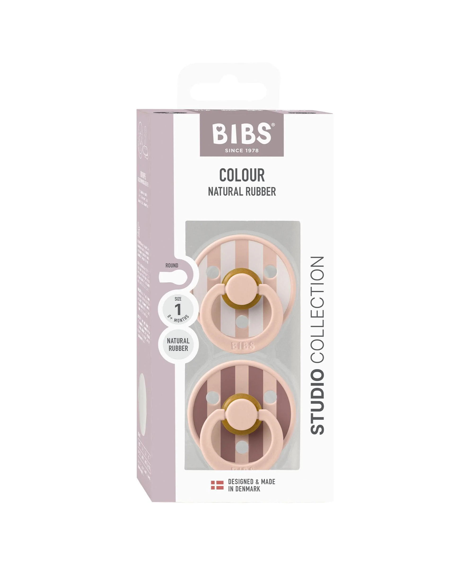 BIBS Pacifier Studio Colour (2 Pack) Blush - Image 3