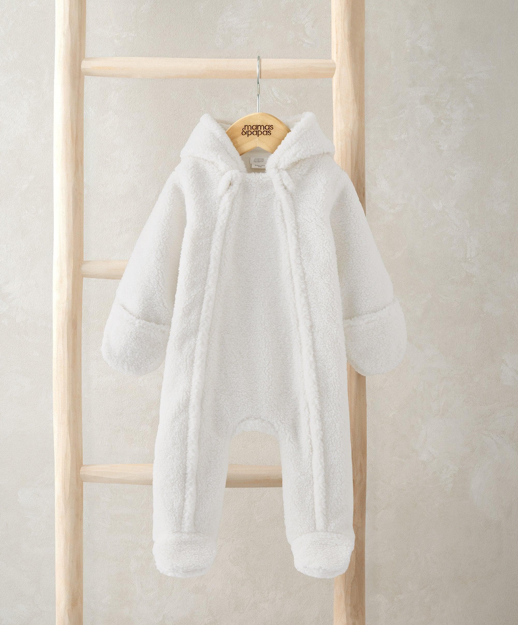 Cream Borg Pramsuit