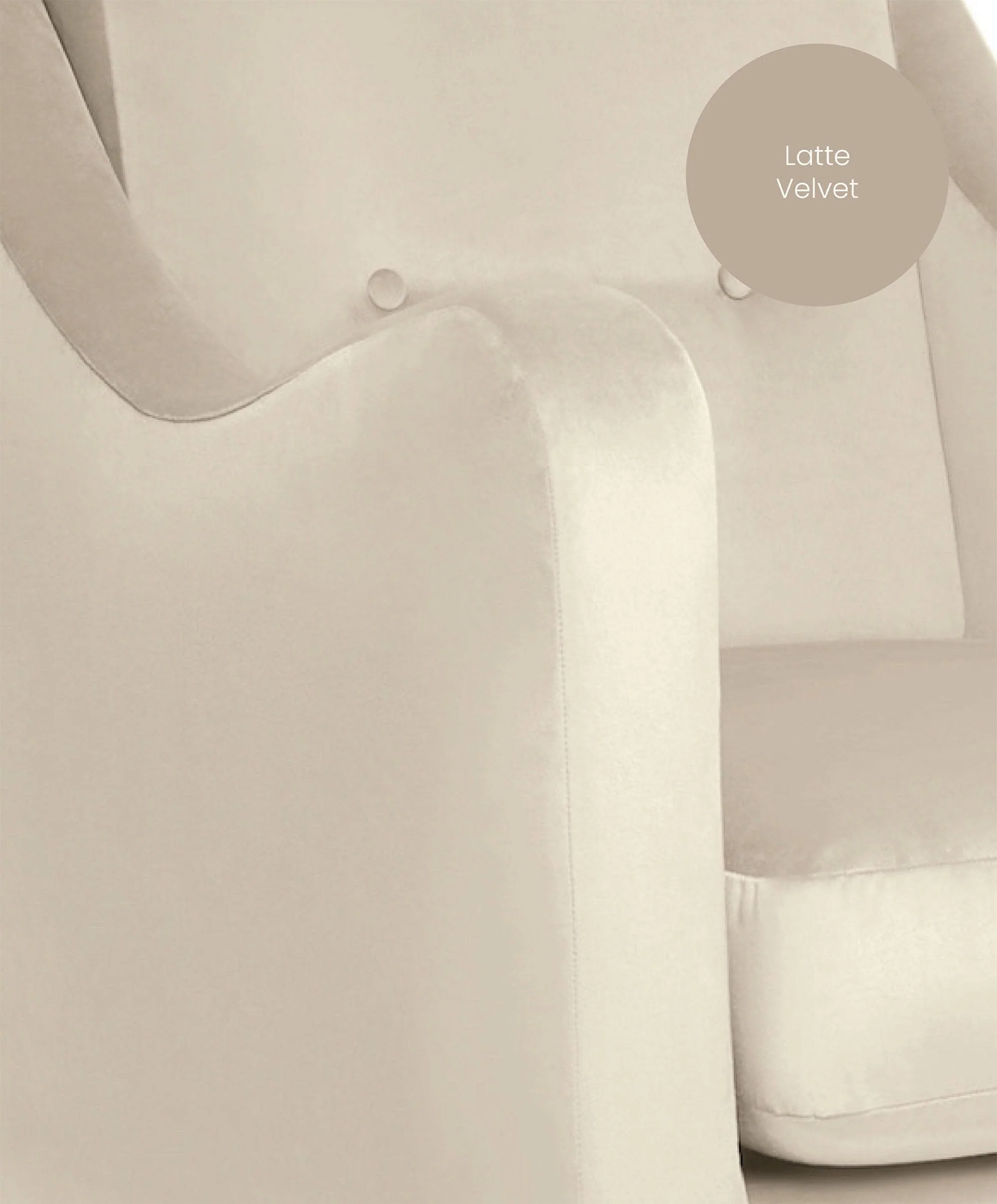 Bowdon Nursing Chair - Latte Velvet - Image 5