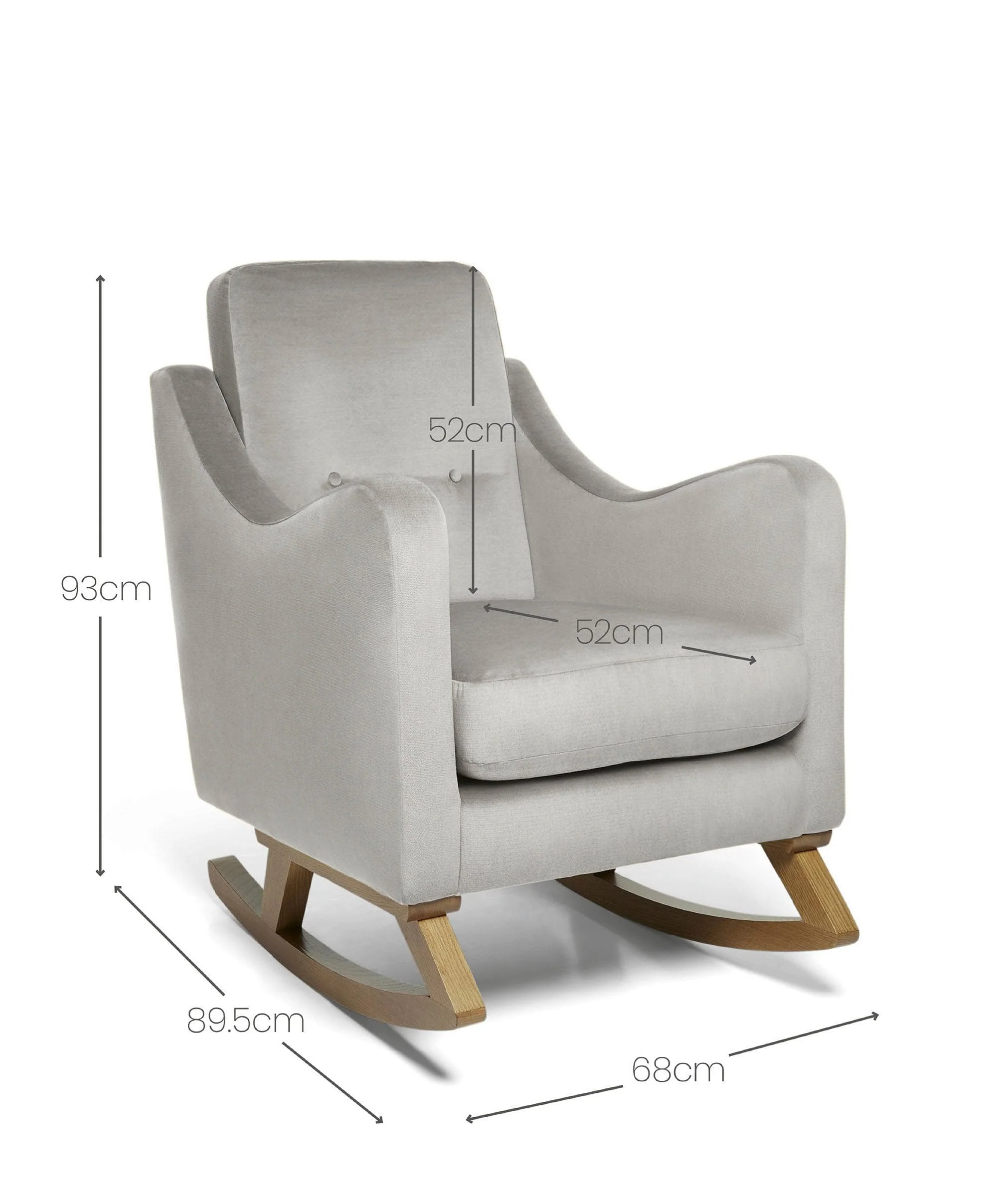 Bowdon Nursing Chair - Silver Woven - Image 7