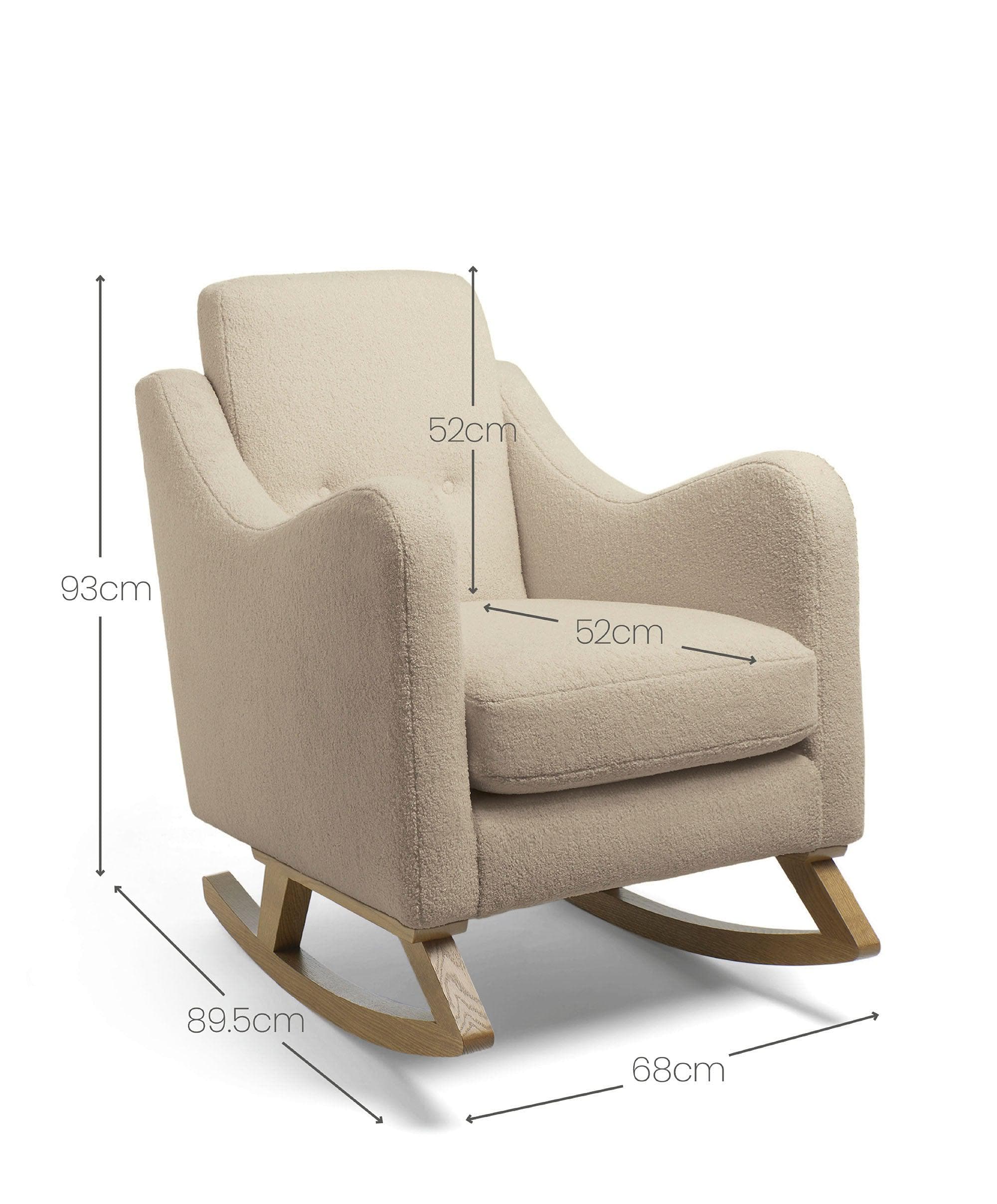 Bowdon Nursing Chair - Oatmeal Boucle - Image 6