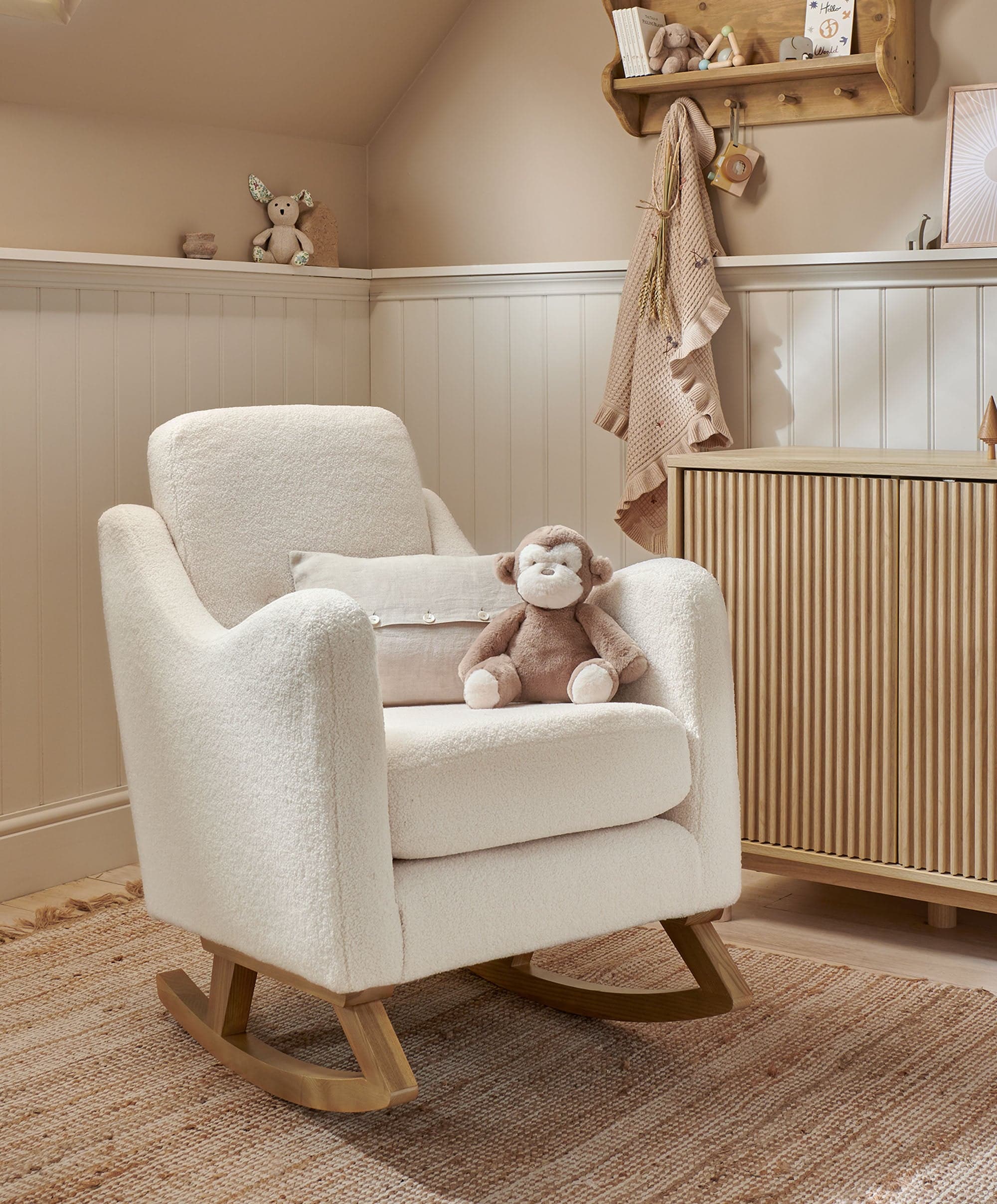 Bowdon Nursing Chair - Off White Boucle