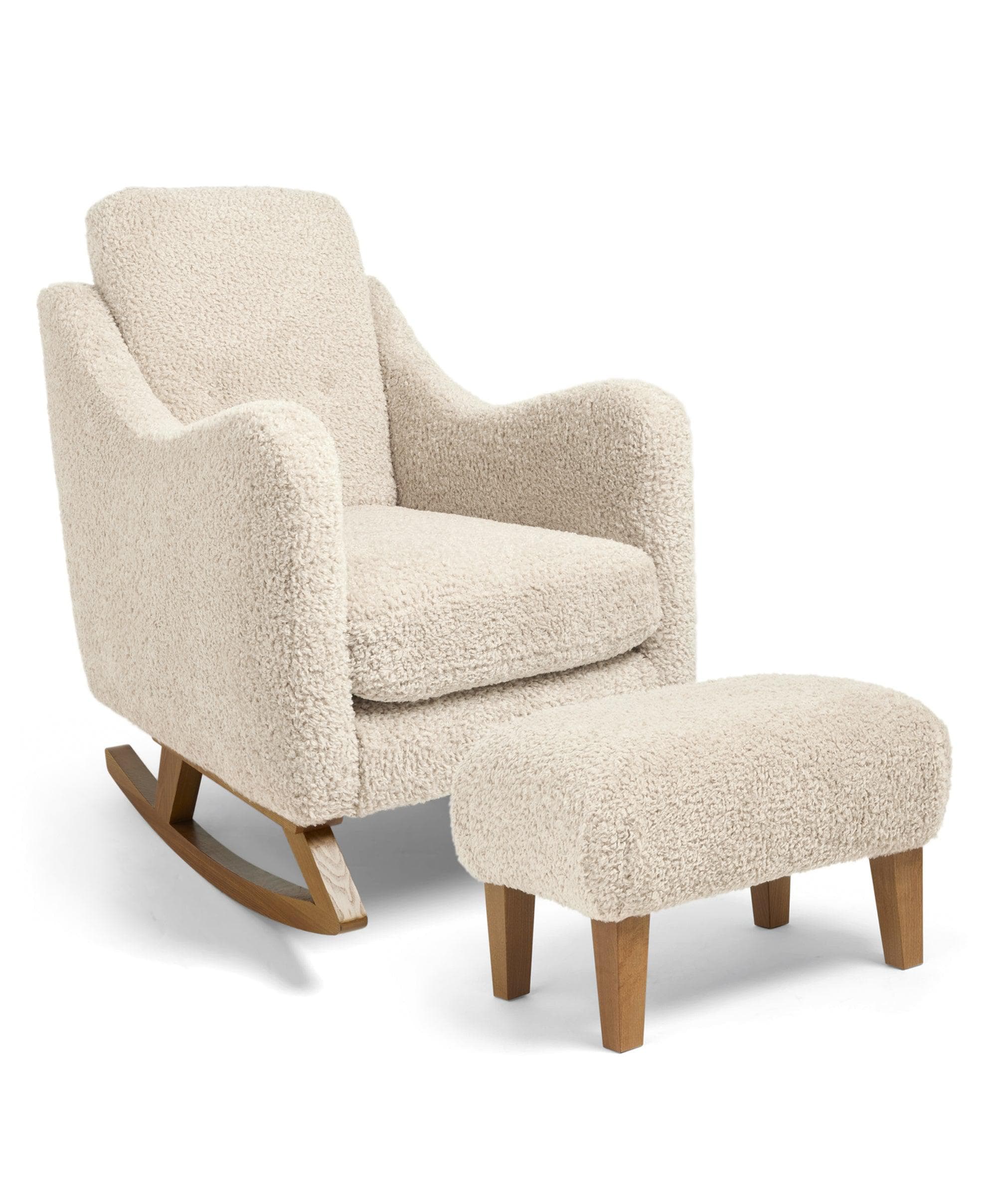 Bowdon Nursing Chair & Footstool Set - Biscuit Teddy - Image 2
