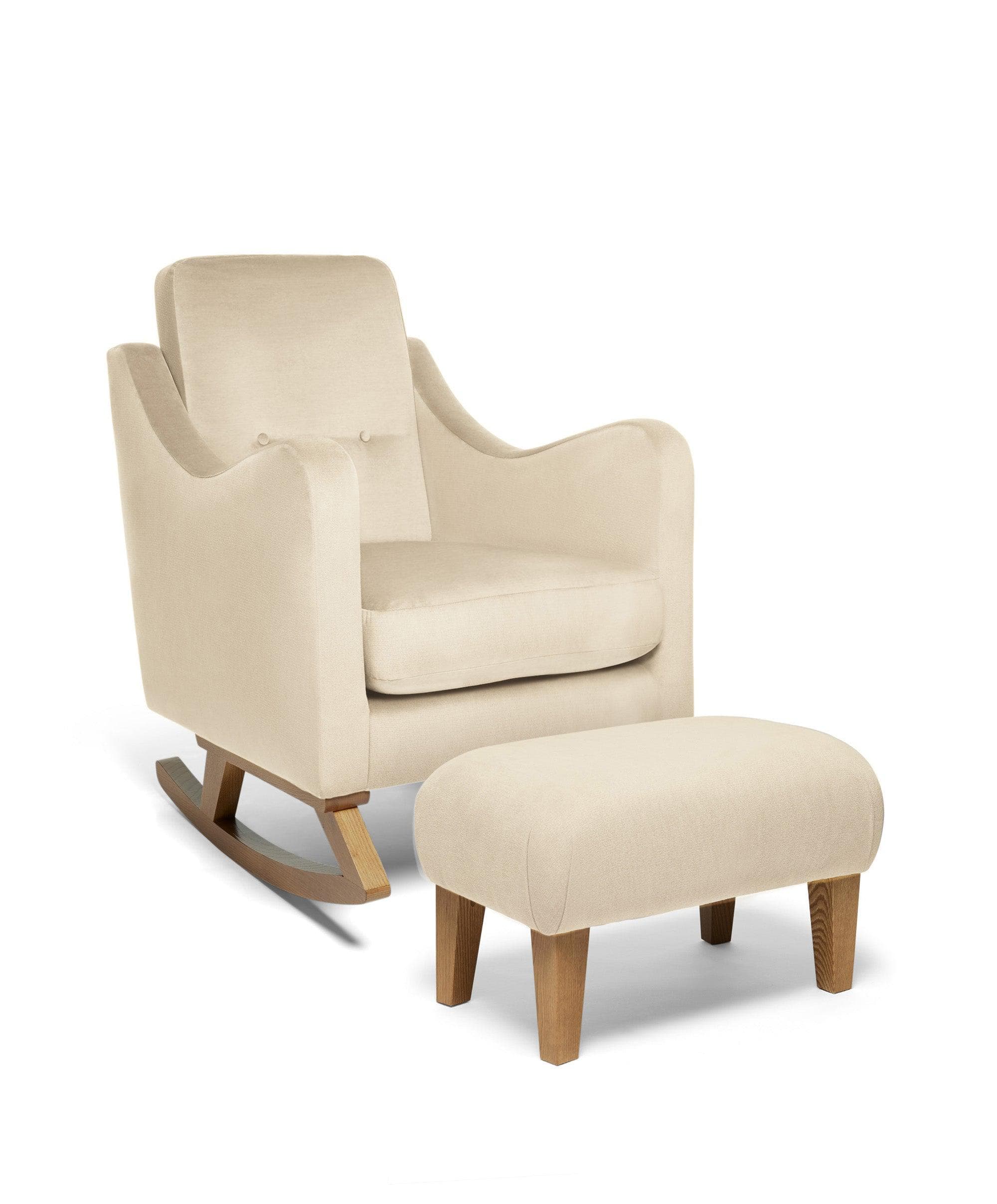 Bowdon Nursing Chair & Footstool Set - Camel Woven