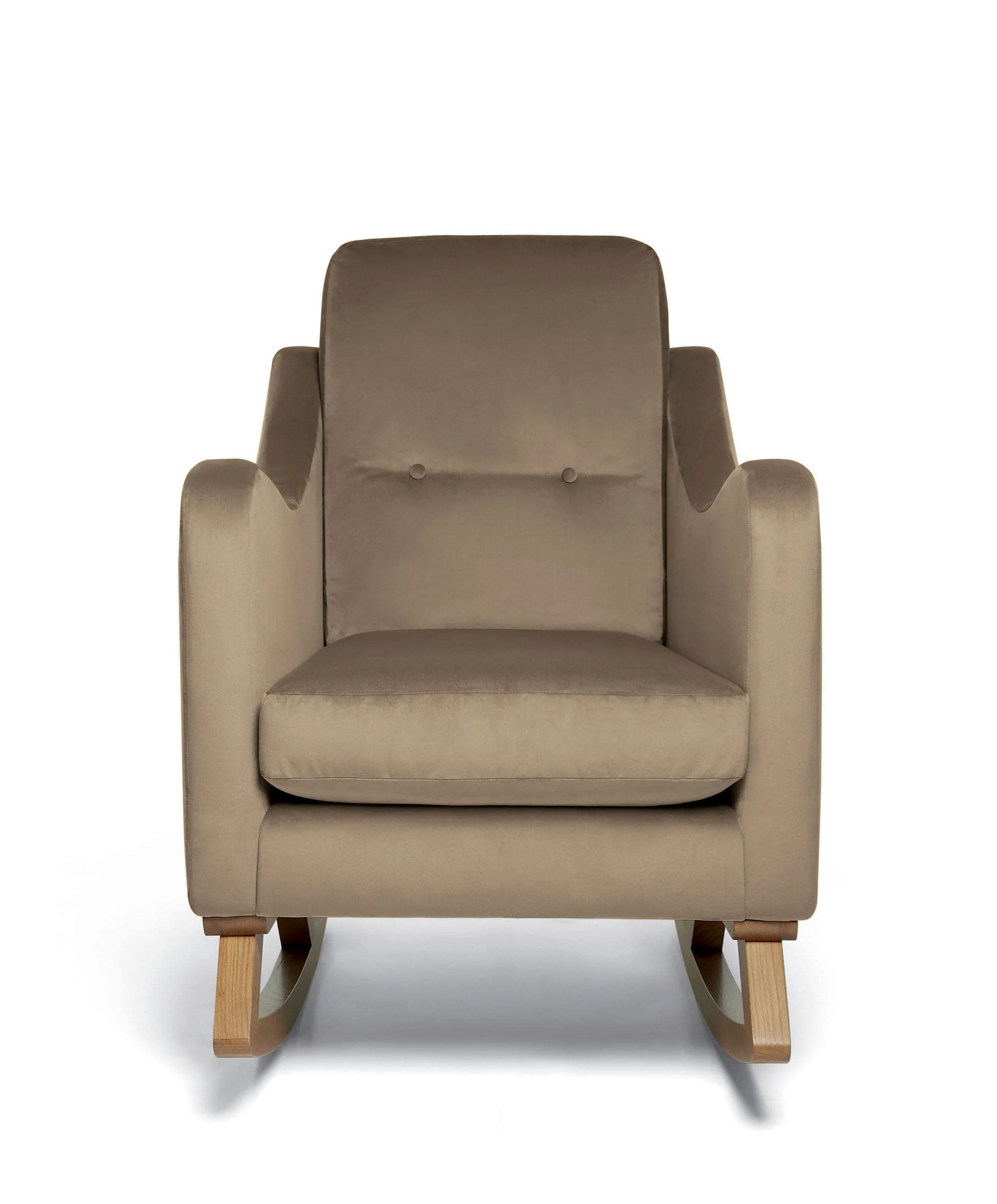 Bowdon Nursing Chair & Footstool - Mocha Velvet - Image 4