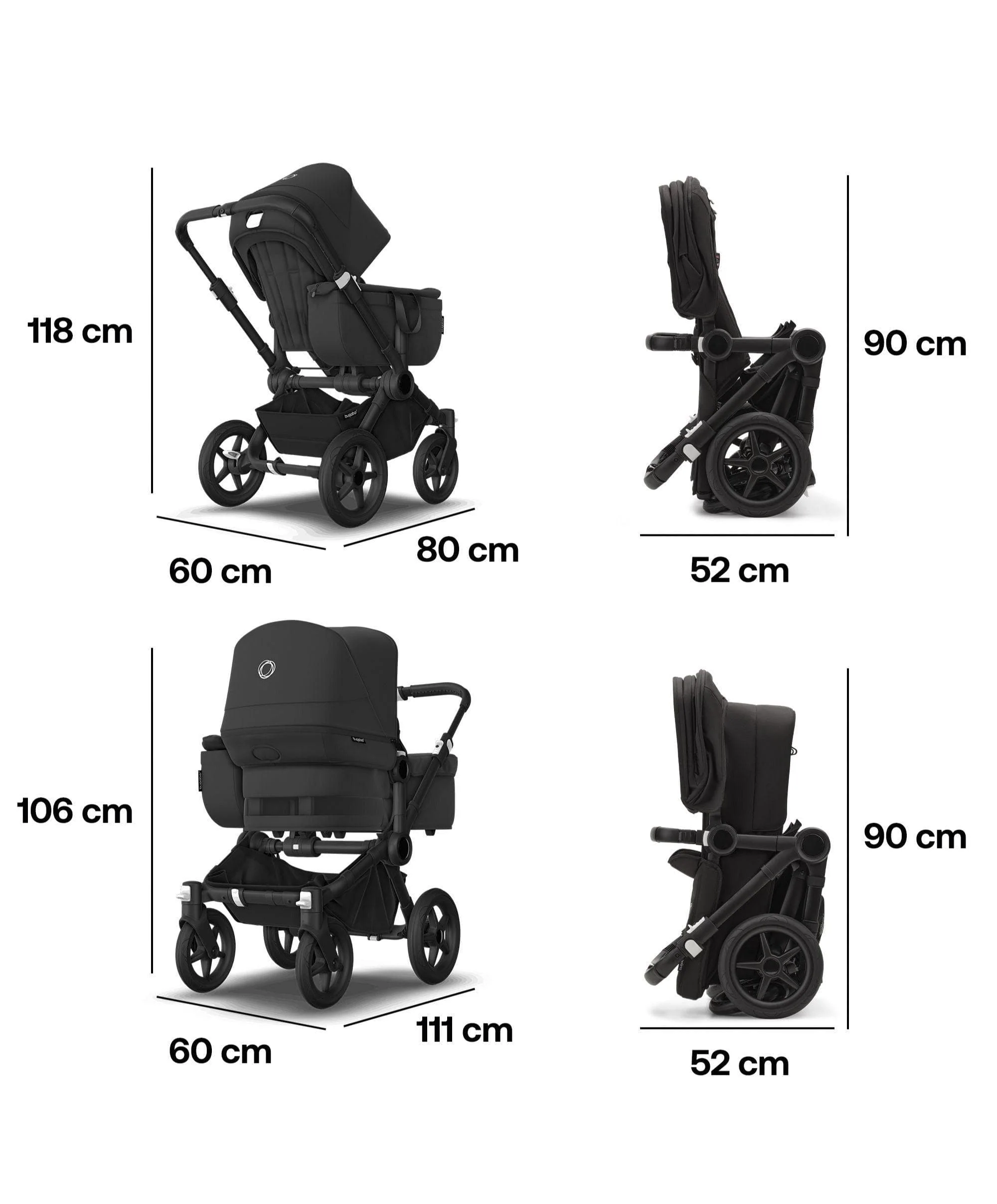 Bugaboo Donkey 5 Mono Complete Pushchair & Carrycot - Midnight Black - Image 6