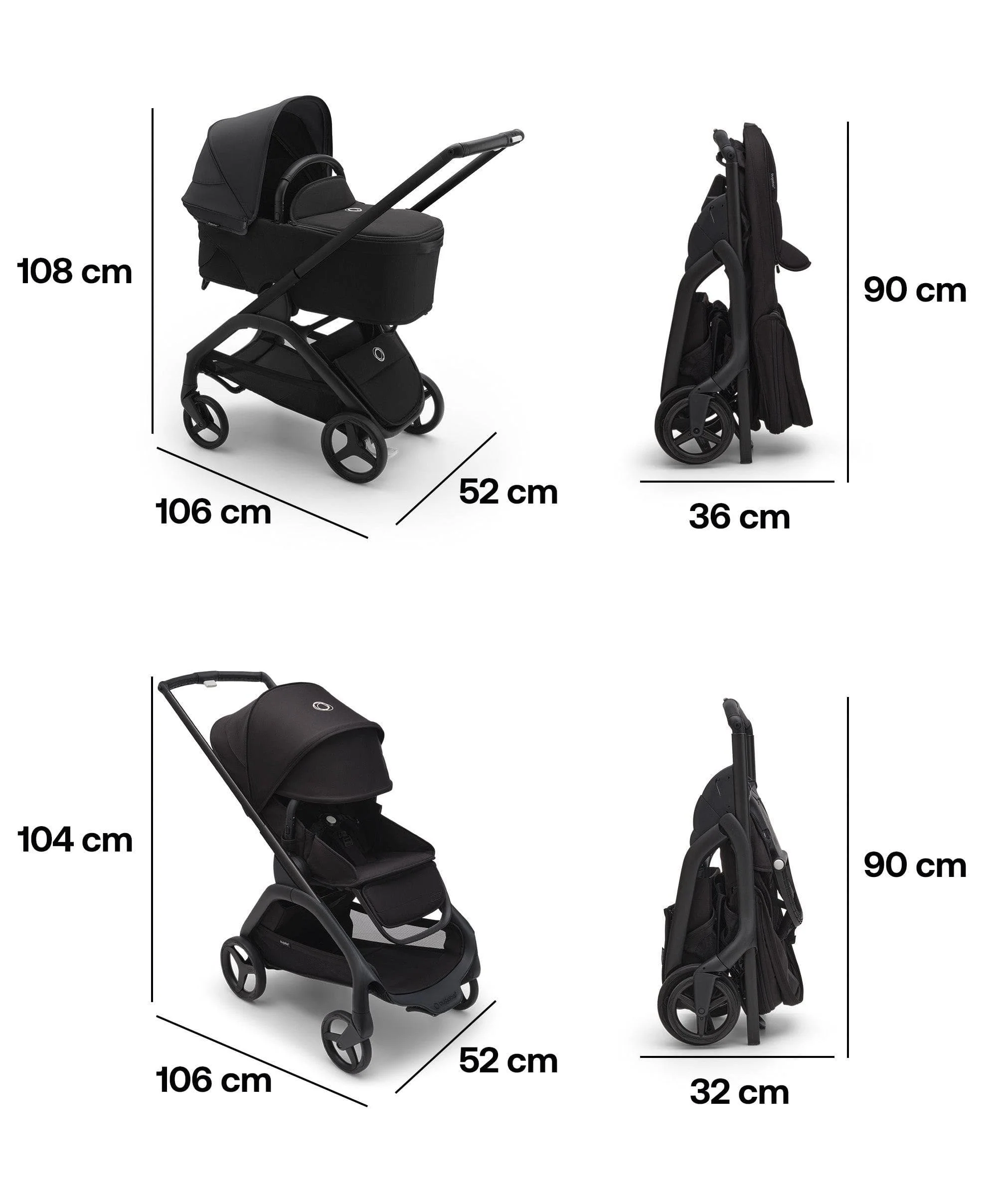 Bugaboo Dragonfly Complete Stroller - Forest Green - Image 6