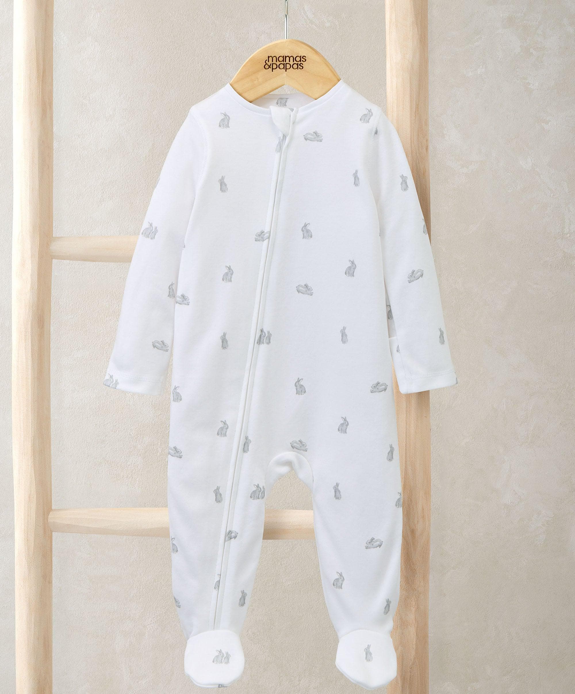 Bunny Print Zip All In One